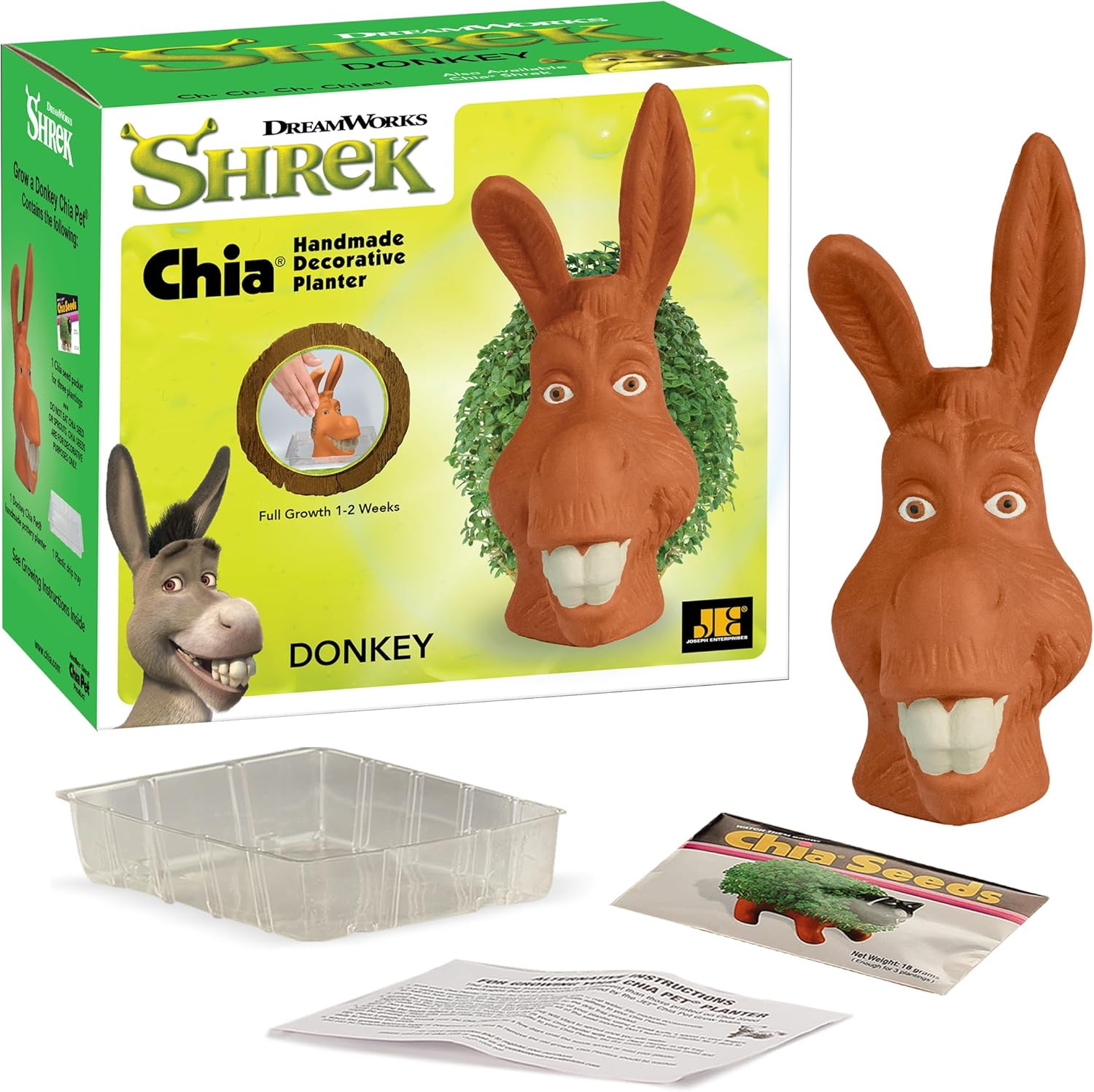 Pet Donkey with Seed Pack, Decorative Pottery Planter, Easy to Do and Fun to Gro