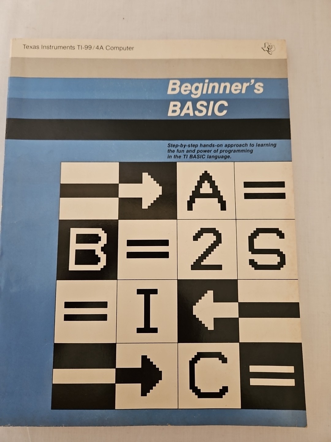 Vintage Texas Instruments TI-99/4A Computer Beginners Basic 1981 paperback Book