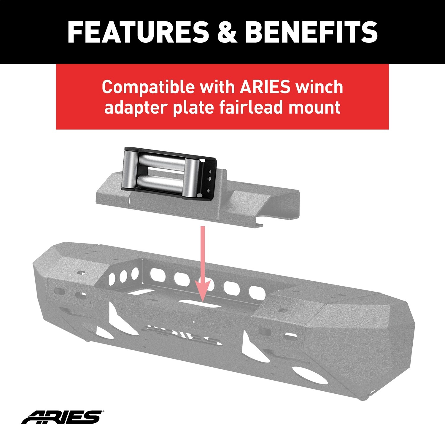 ARIES 2156071 Winch Roller Fairlead