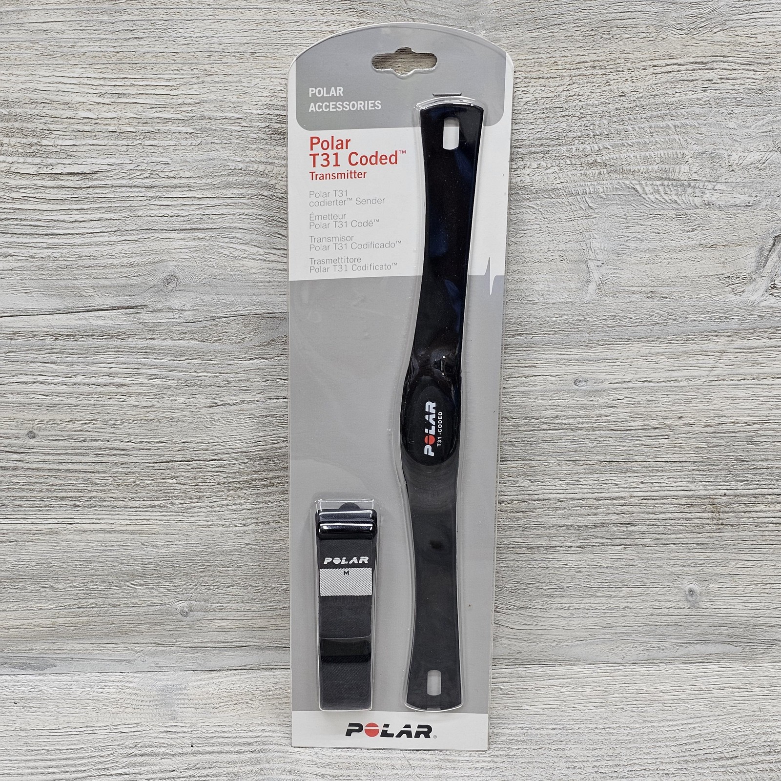 Polar T31 Coded Transmitter Chest Strap Size M Black Heart Rate Monitor New