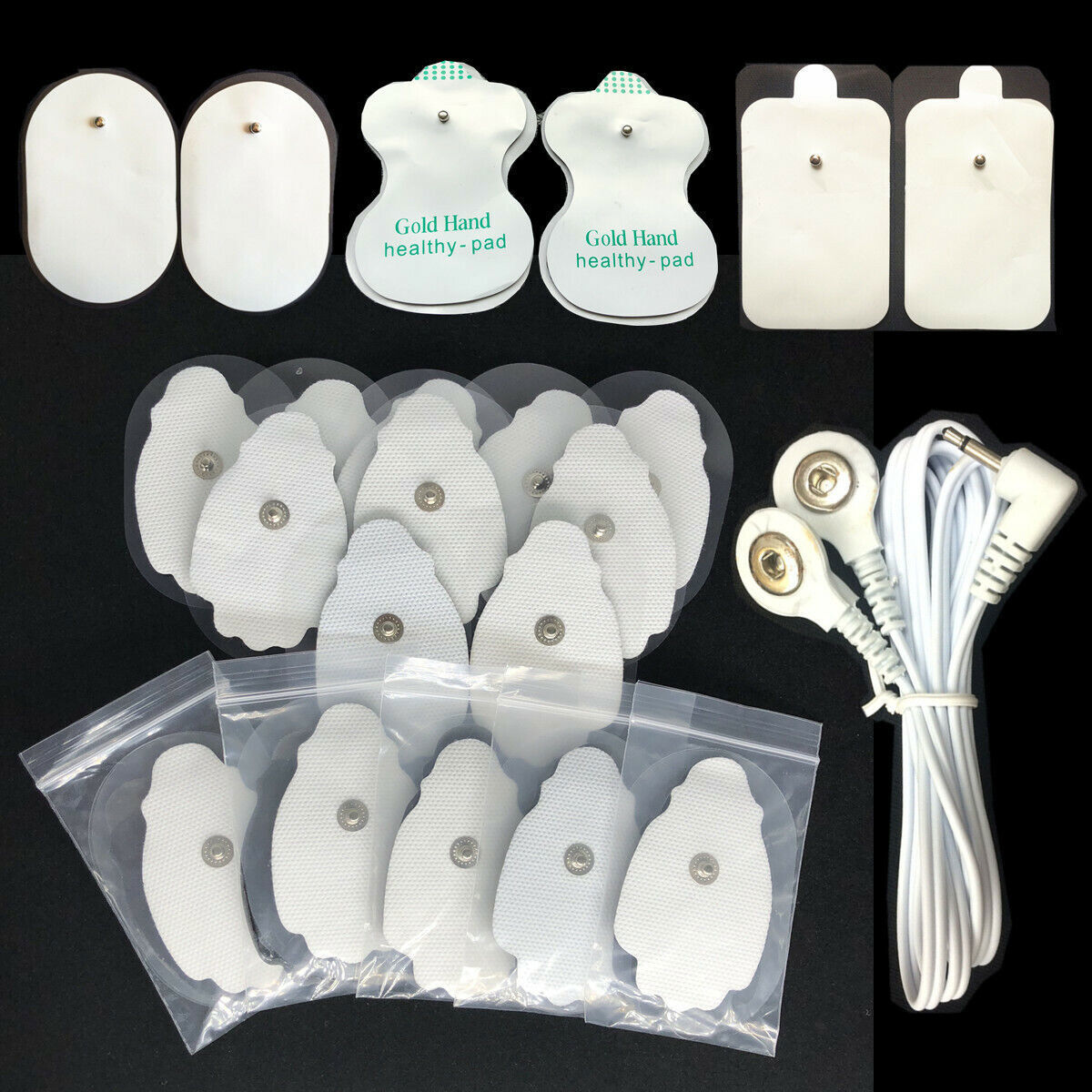 Snap On Stud Replacement Electrode Massage Pads Electrode Wire for Tens Machine