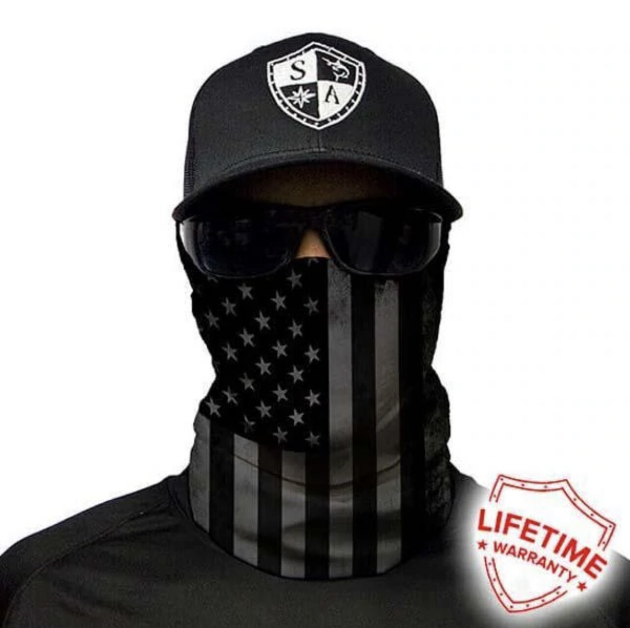 SA Salt Armour Get 2 Masks $9.99 BLACKOUT AMERICAN FLAG Face Neck Gaiter Tube