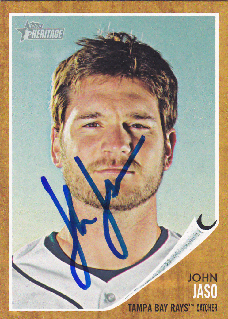 JOHN JASO TAMPA BAY RAYS SIGNED 2011 CARD SEATTLE MARINERS OAKLAND A'S PIRATES