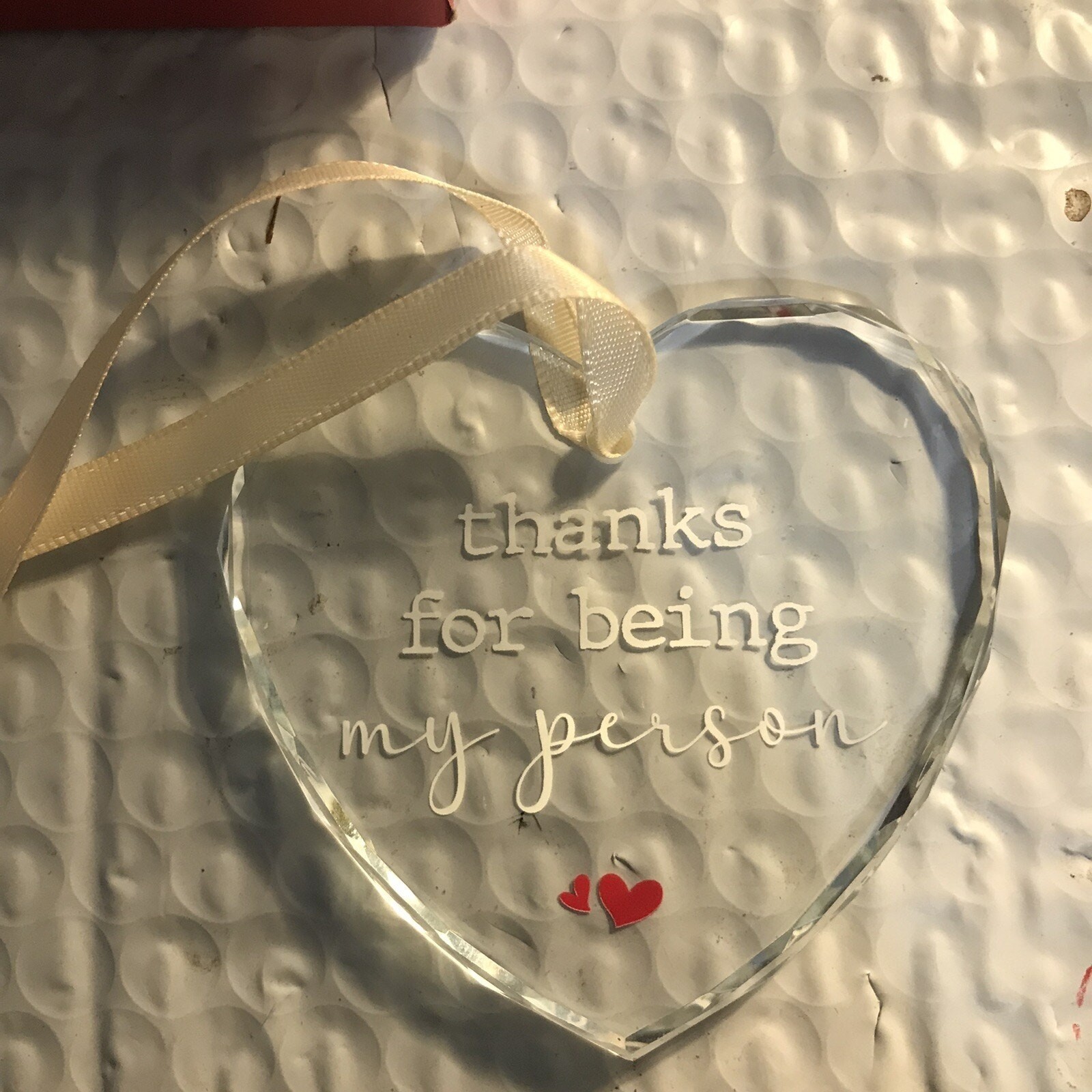 Thanks for Being My Person - Crystal Hanging Ornament Gift for Women & Friends