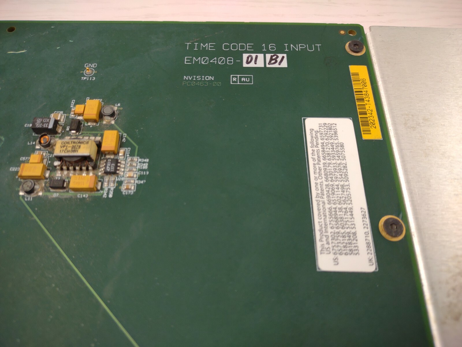 NVision EM0408 Time Code 16 Input Plug-In Module Card