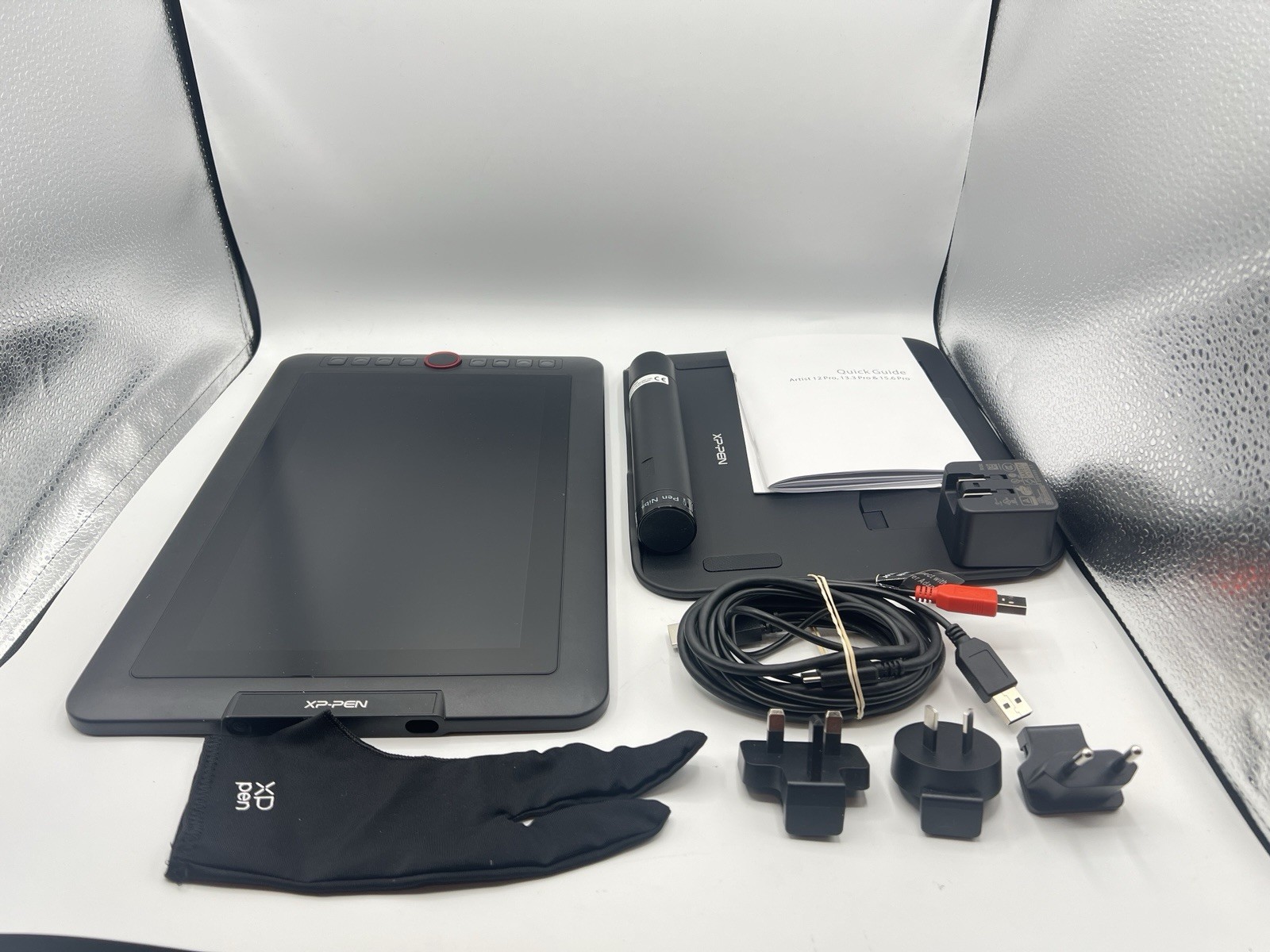 Xp-pen Artist 12 Pro Graphics Tablet and Pen With Glove And Cables MINT