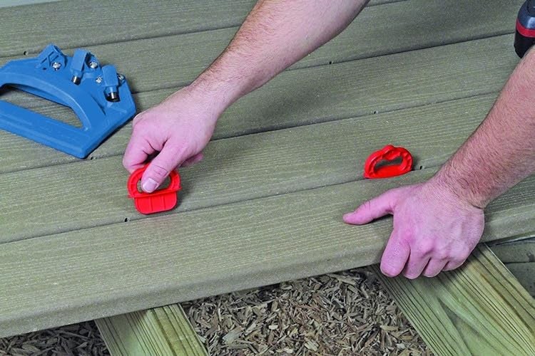 Deck Board Jig 12 Pcs Deck Spacer 1/4" Red Deck Jig Spacer Rings