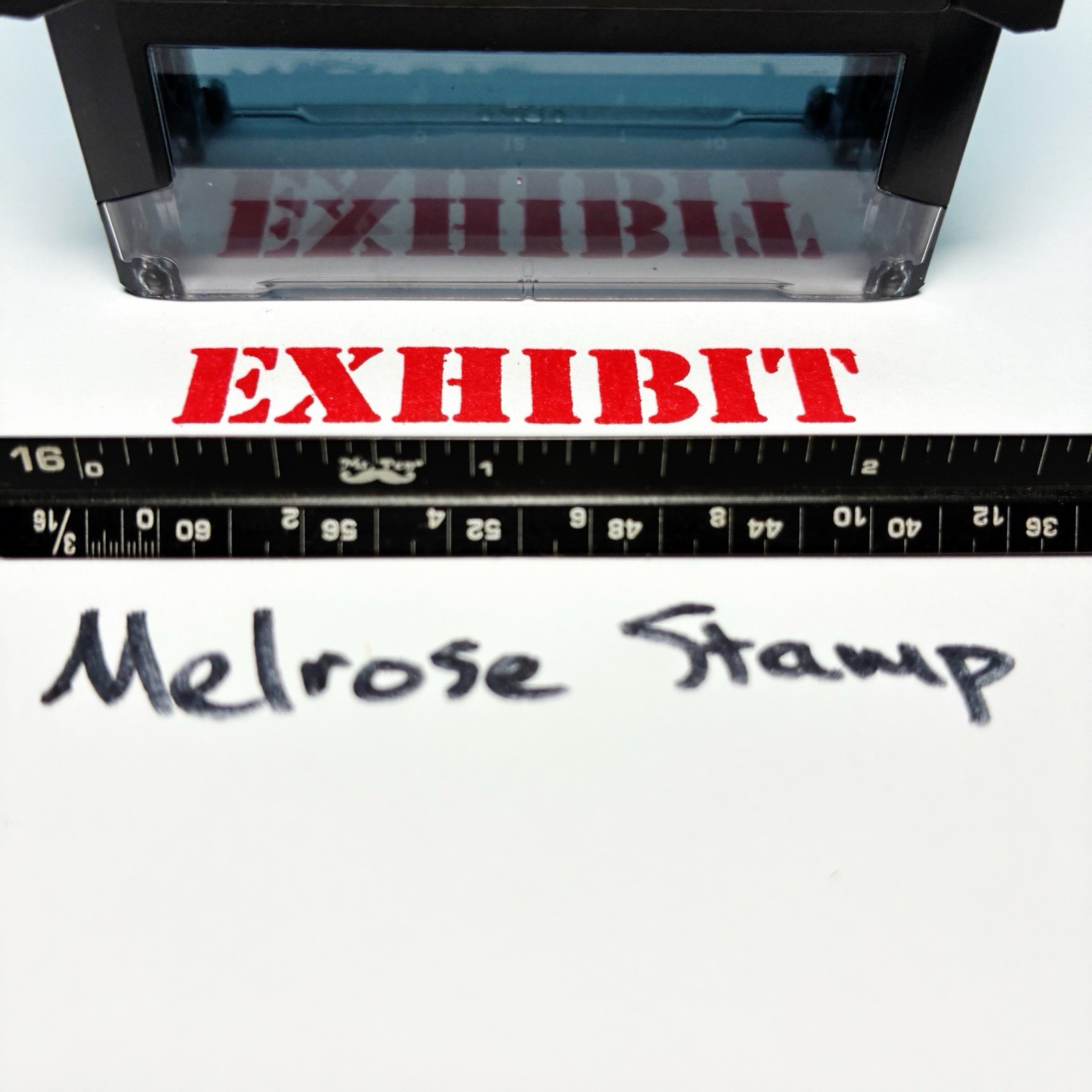 Exhibit Rubber Stamp Red Ink Self Inking Ideal 4913