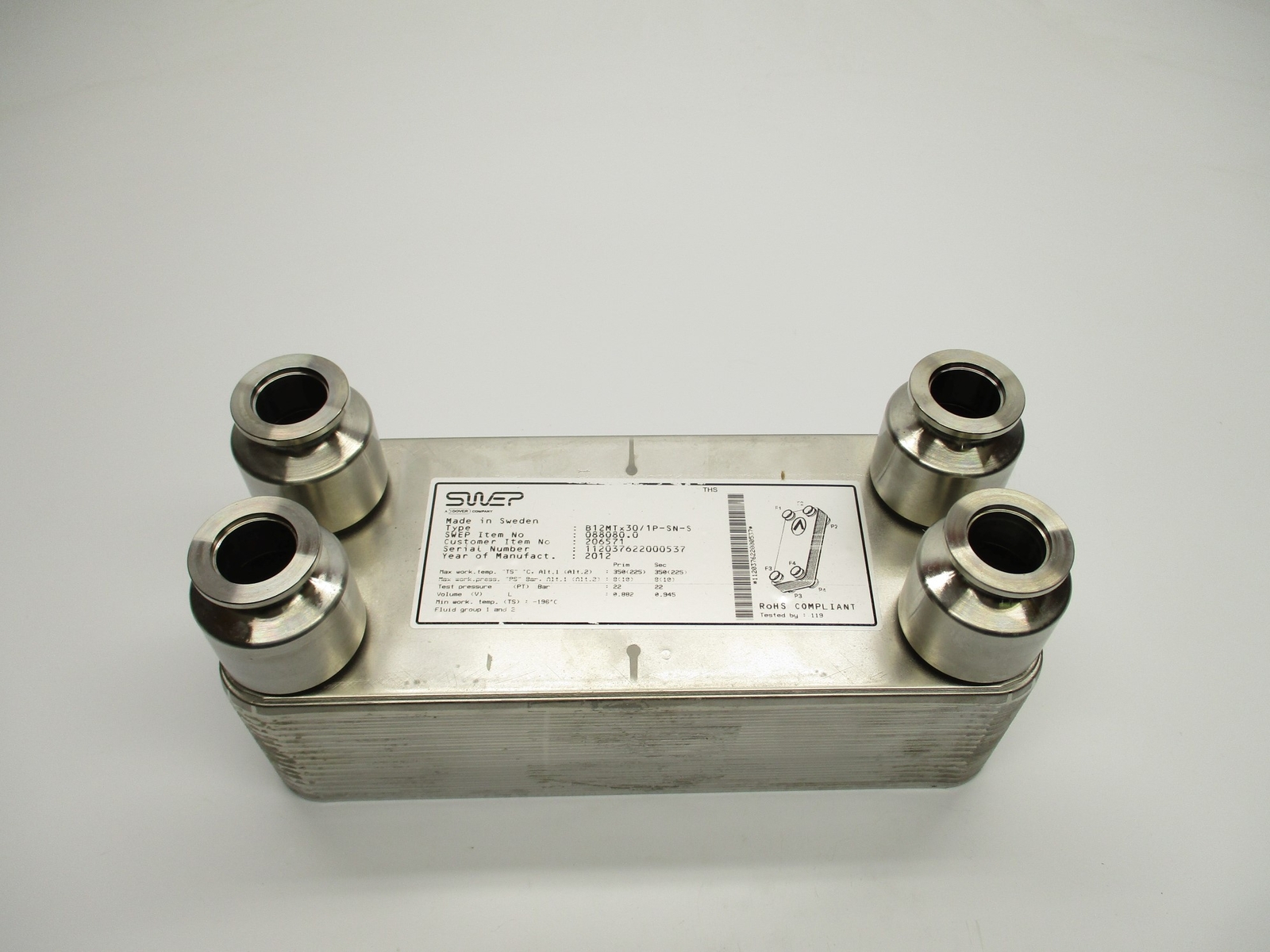SWEP B12MTx30/1P-SN-S NSNP