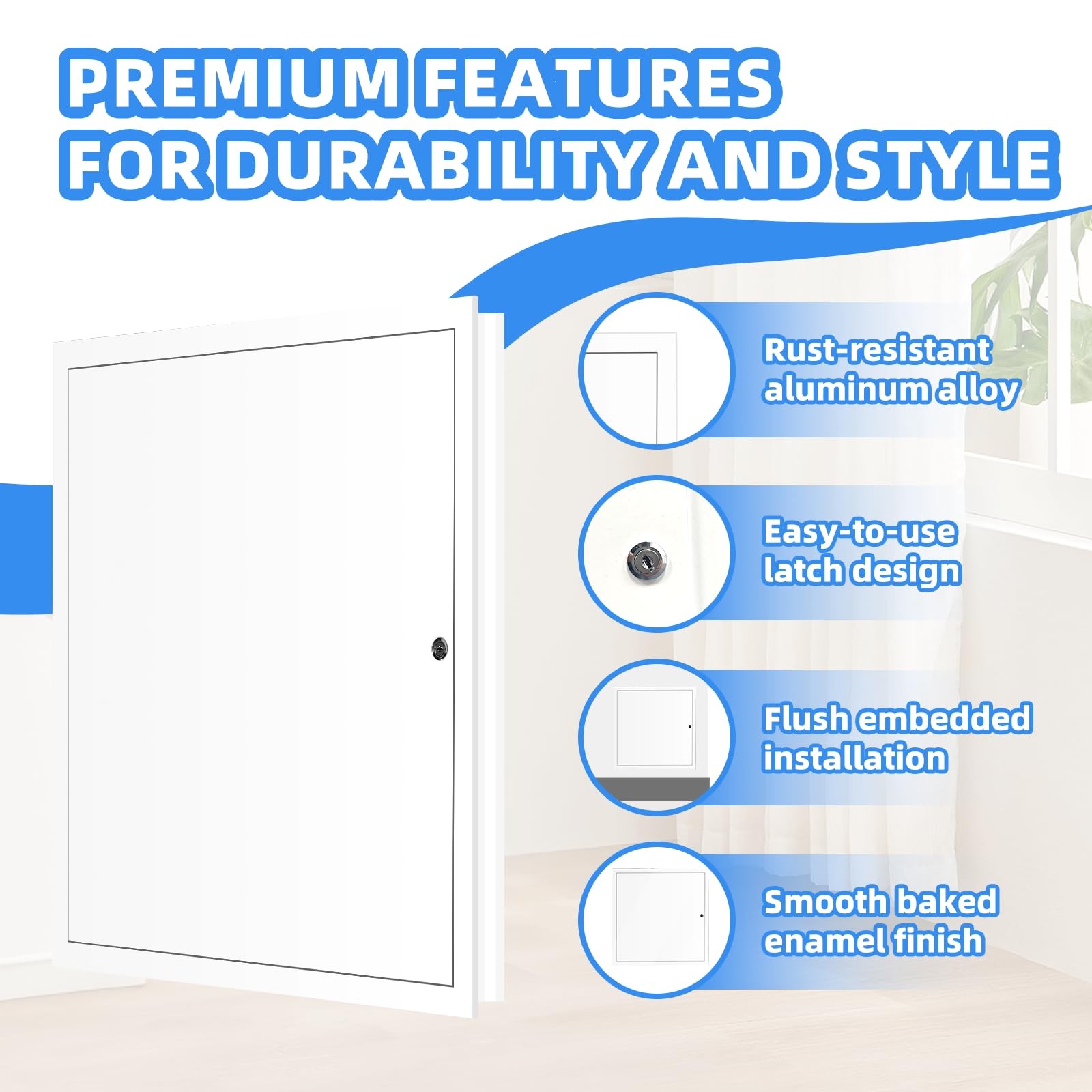12" x 12" Metal Access Panel 1MM Thickened Access Panel for Drywall Aluminum ...