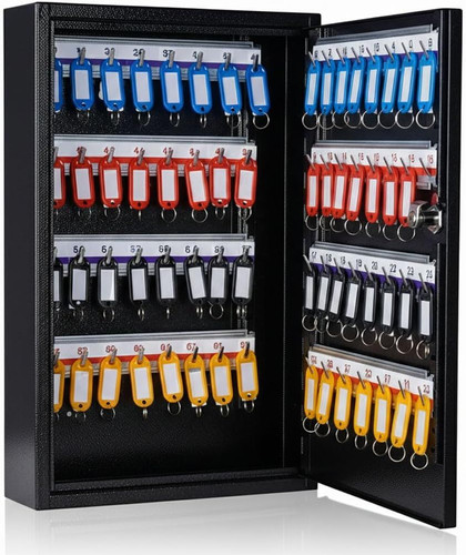 UMEKEN Metal Key Cabinet - 64 Position Wall Mount Car Lock 64 KEY, Black