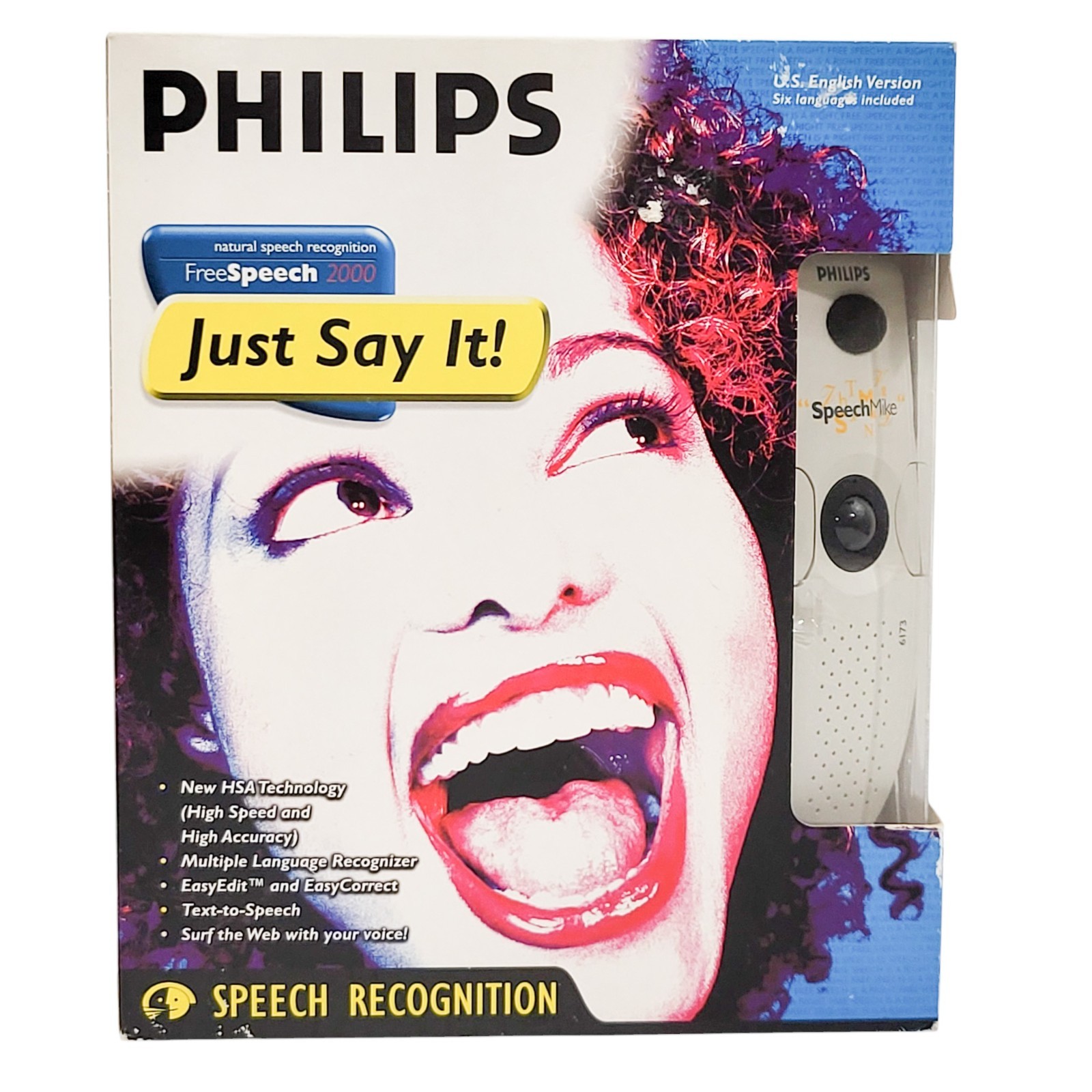 Philips Speech Recognition FreeSpeech 2000 Natural  Sealed US English Version