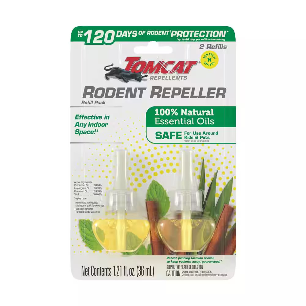 Rodent Repellents, Plug-In Repeller Refill Pack, 2-Refill Fragrance Bottles