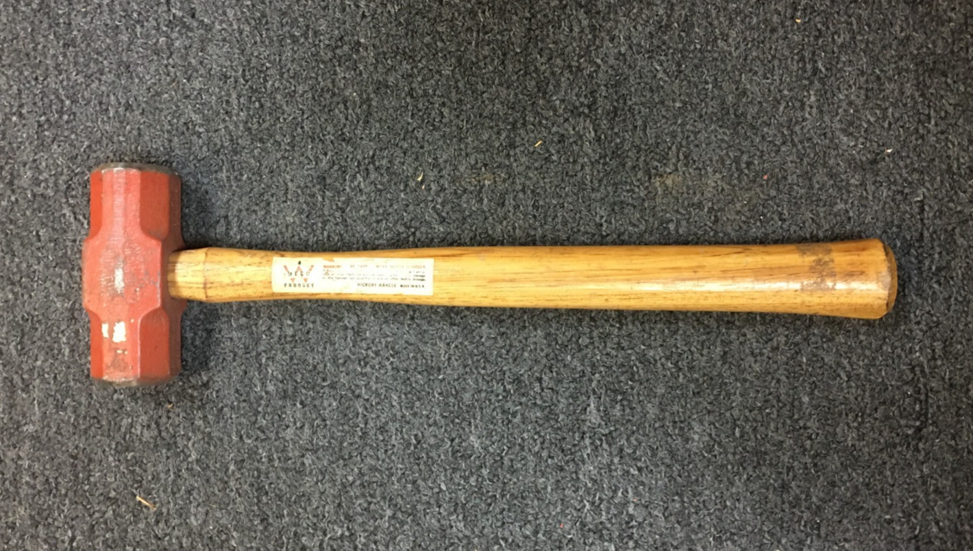 WECO 4 Lb. SLEDGEHAMMER, HICKORY HANDLE, VINTAGE, USA-JAPAN