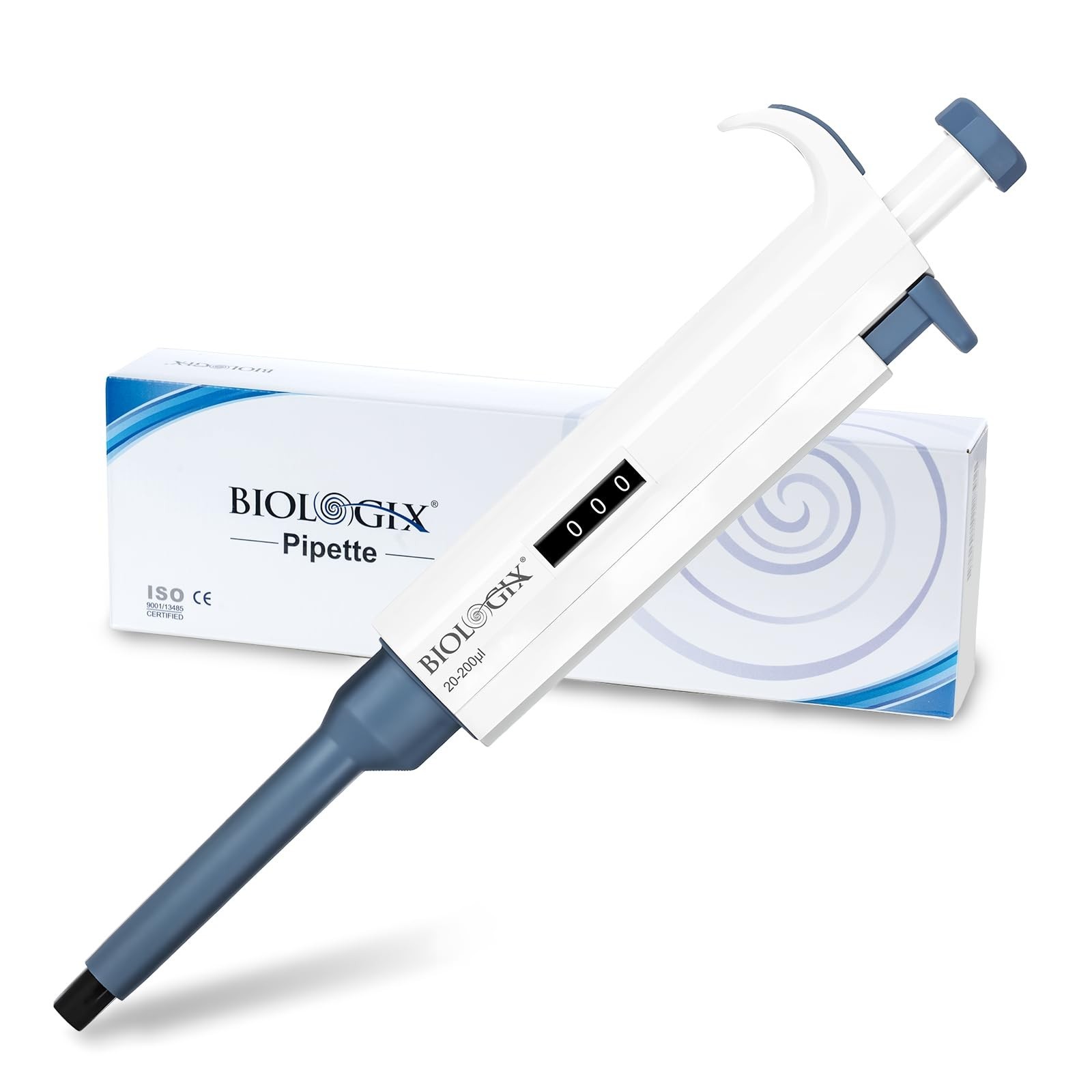 Micropipette, 20-200ul Adjustable Single Channel Pipette, Manual Variable Vol...
