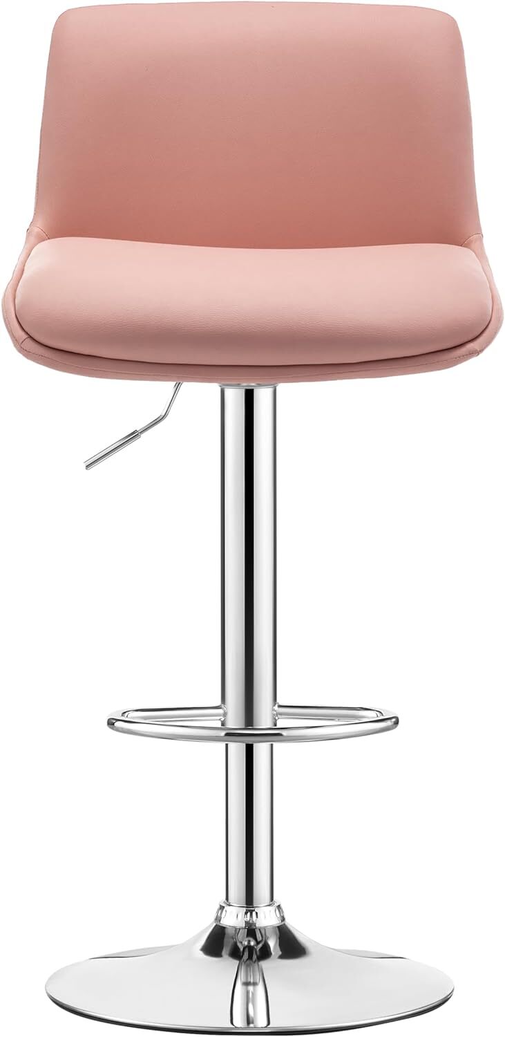 MINCETA Bar Stools,Modern Upholstered Swivel Stool,Adjustable Height 24" to 34".