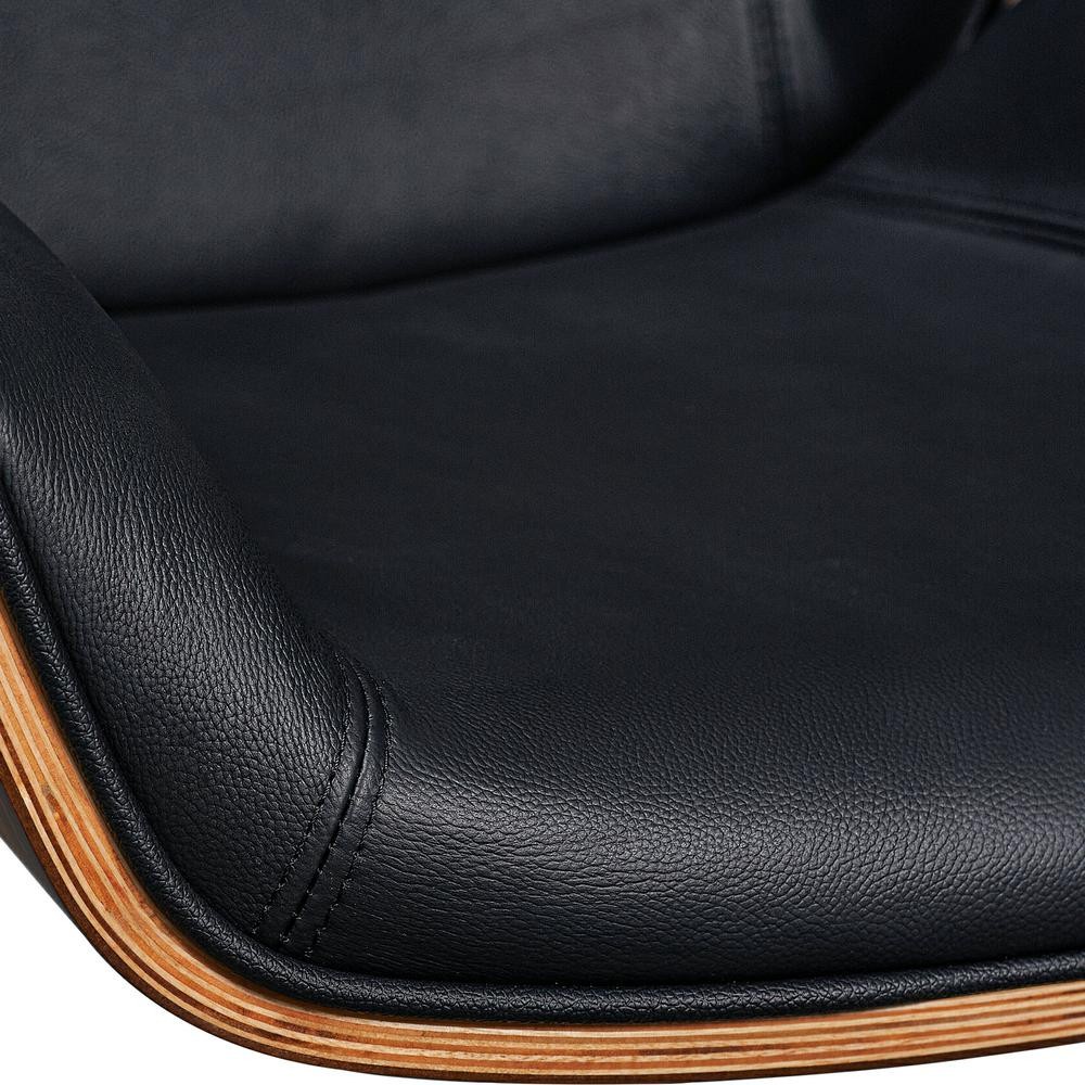 Palisander Real Leather Office Chair Executive Office Task Computer Chair Black