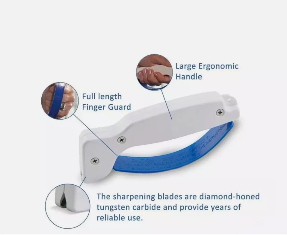 Handheld Knife Sharpener Safe Finger Guard | Kitchen Outdoor Garden Tool