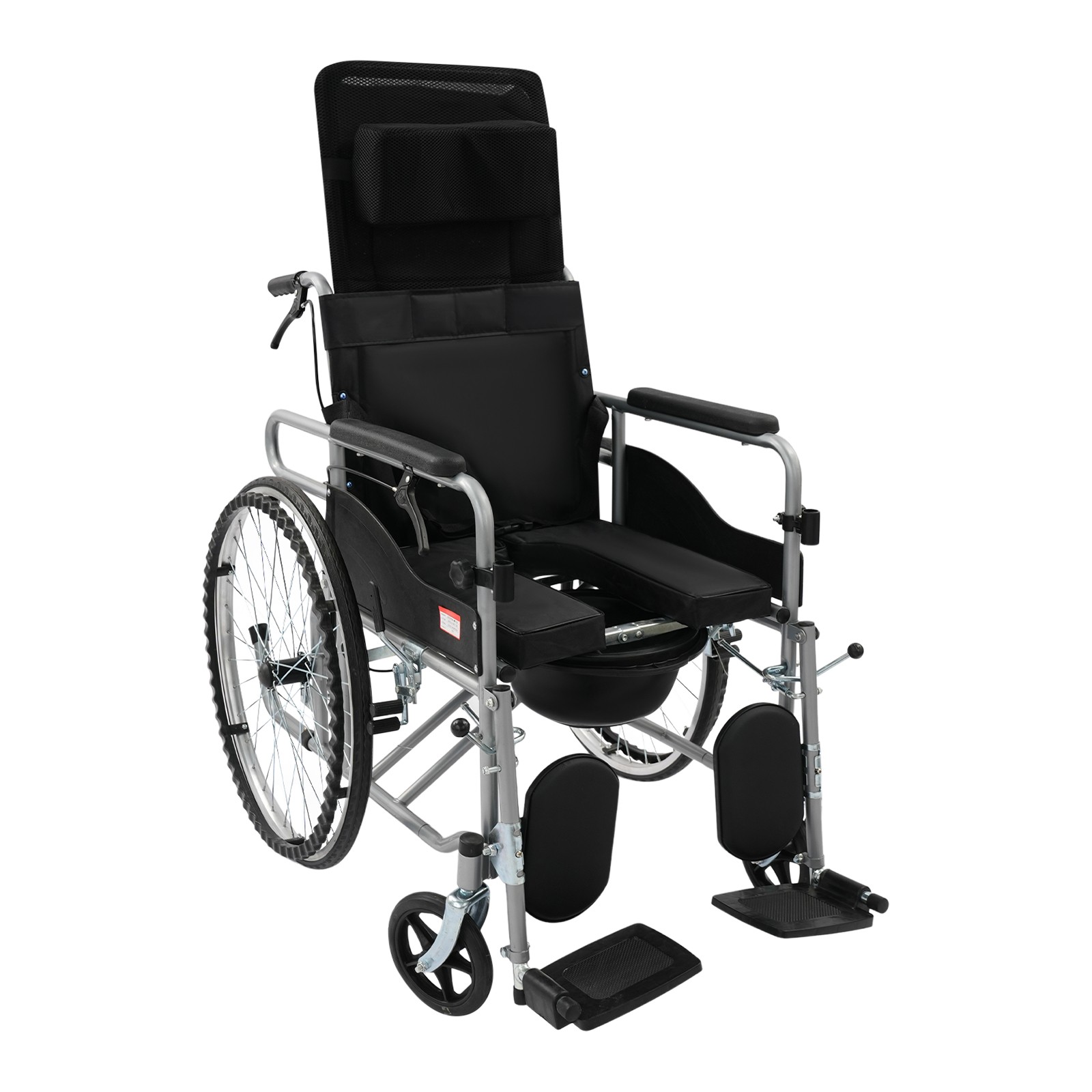 Foldable Wheelchair Foldable Commode Chair Reclining Wheelchair 100 kg max.