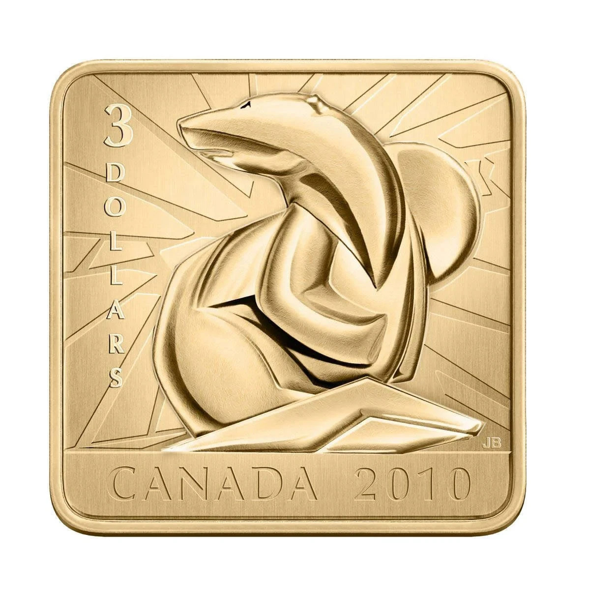 2010 $3 Wildlife Conservation Series: Polar Bear - Sterling Silver Coin