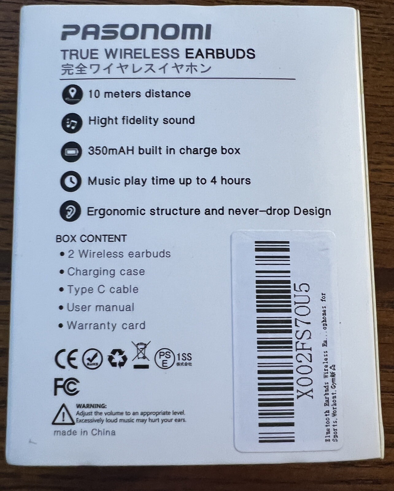 Pasonomi Wireless Earbuds Bluetooth Earbuds T22——R