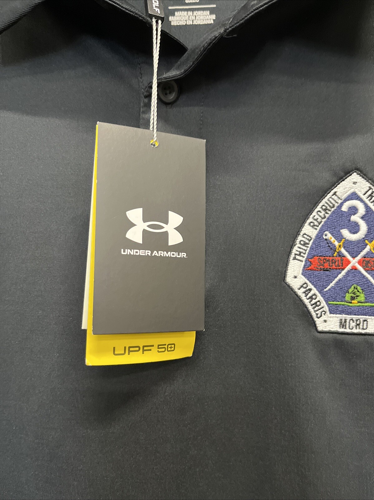 NWT Black Under Armor Embroidered MCRD Third Recruit Training Battalion Size S