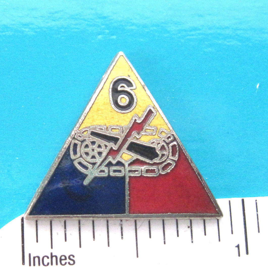 6th armored - hat pin ,  lapel pin , tie tac , hatpin GIFT BOXED