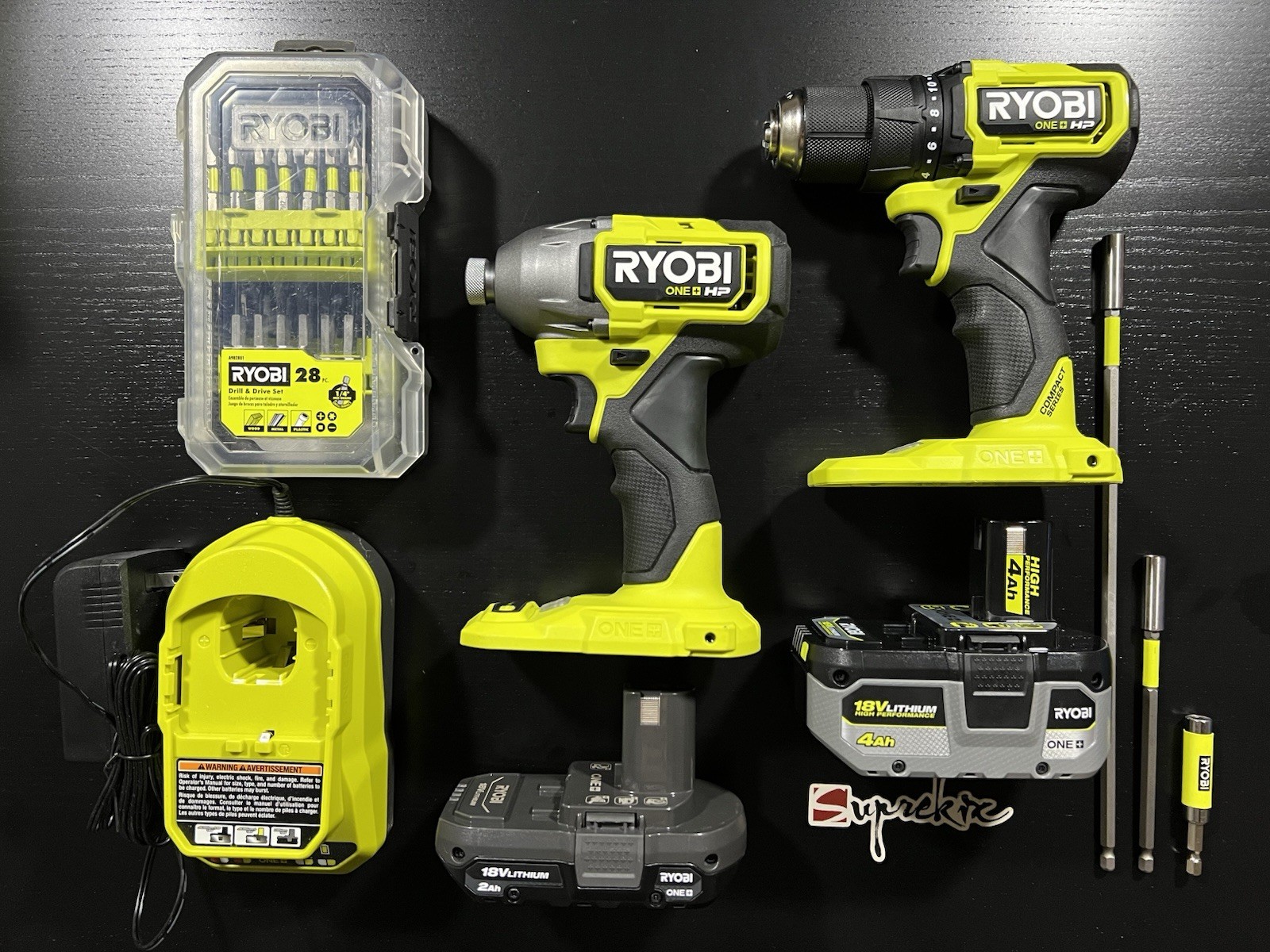 Ryobi ONE+ HP 18V Brushless Cordless 2-Tool Combo Kit Pblck122K2/A982801