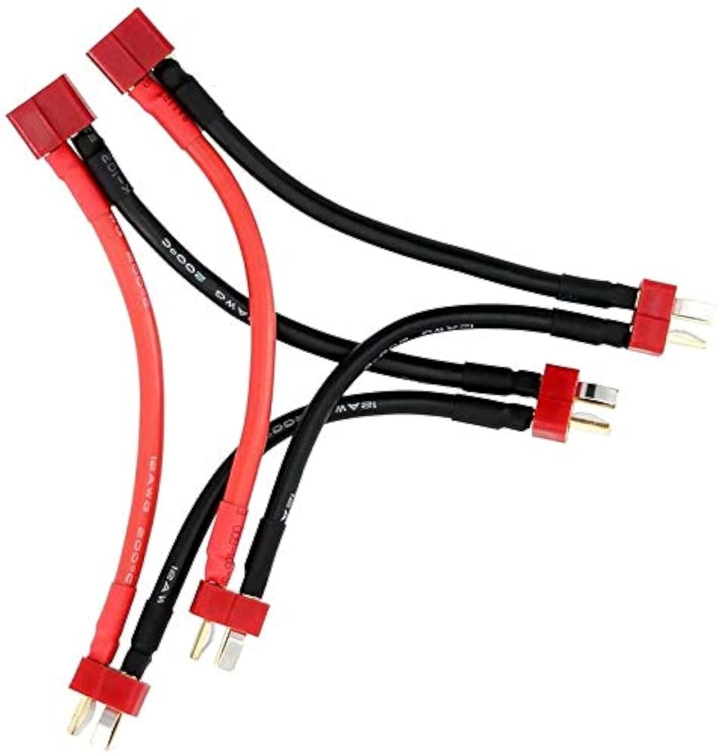 FLY RC 2pcs T Serial Series Connector 1 Female to 2 Male T Plug in Series...