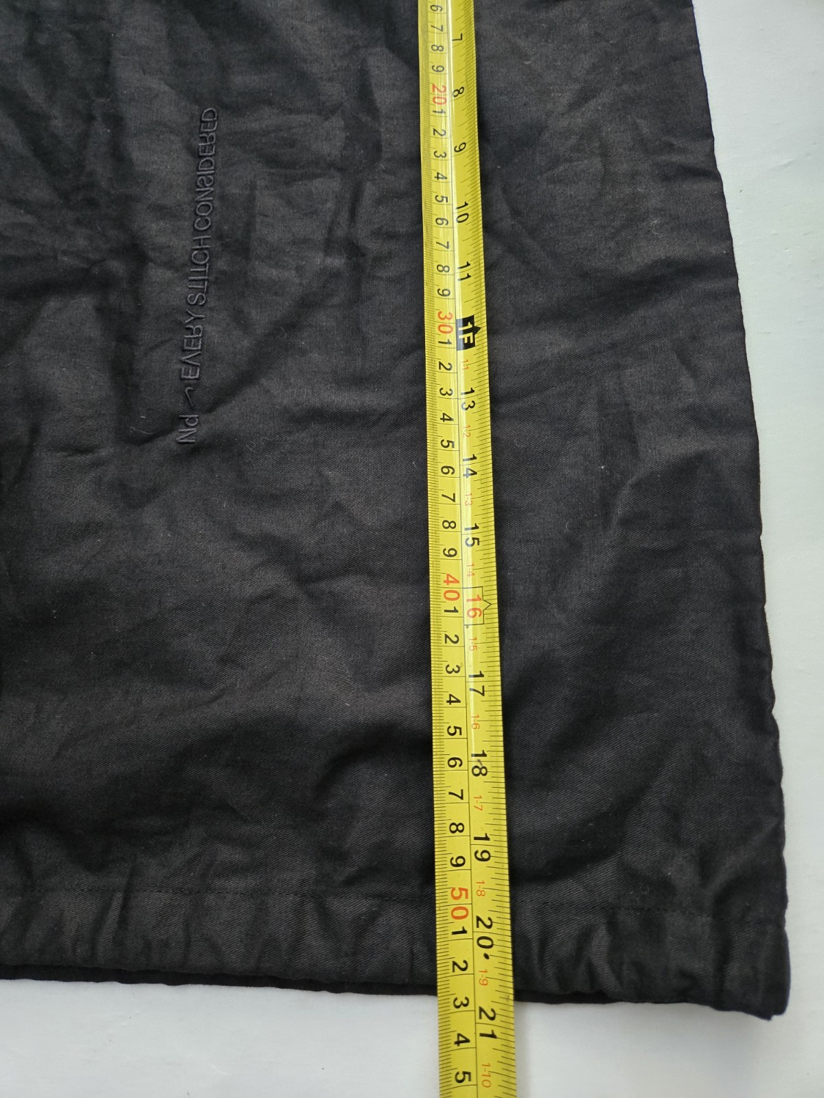 ND EVERY STICTCH CONSIDERED Black Drastring Dust Bag