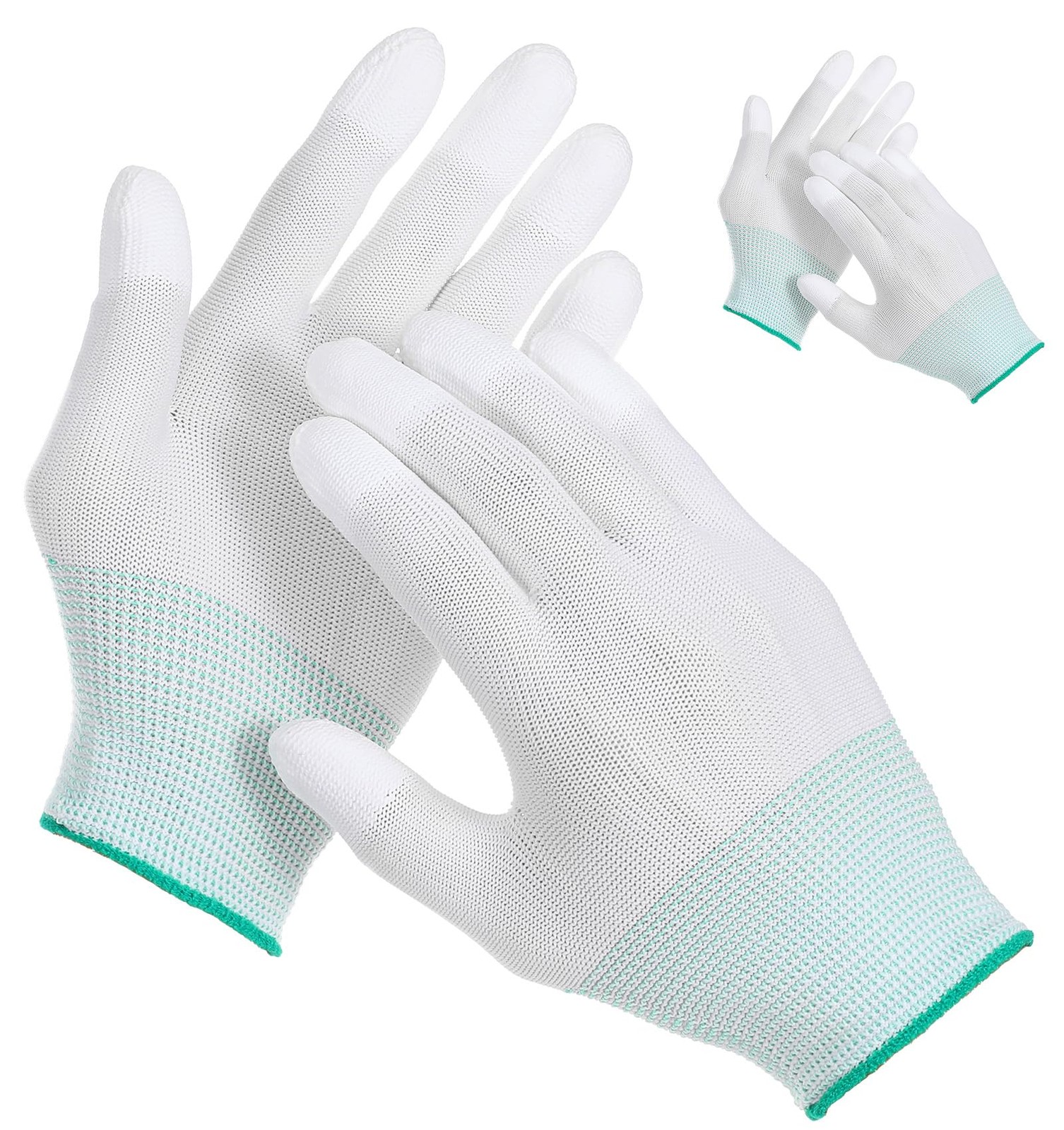 4Pcs Quilting Gloves for Quilters, Lightweight White