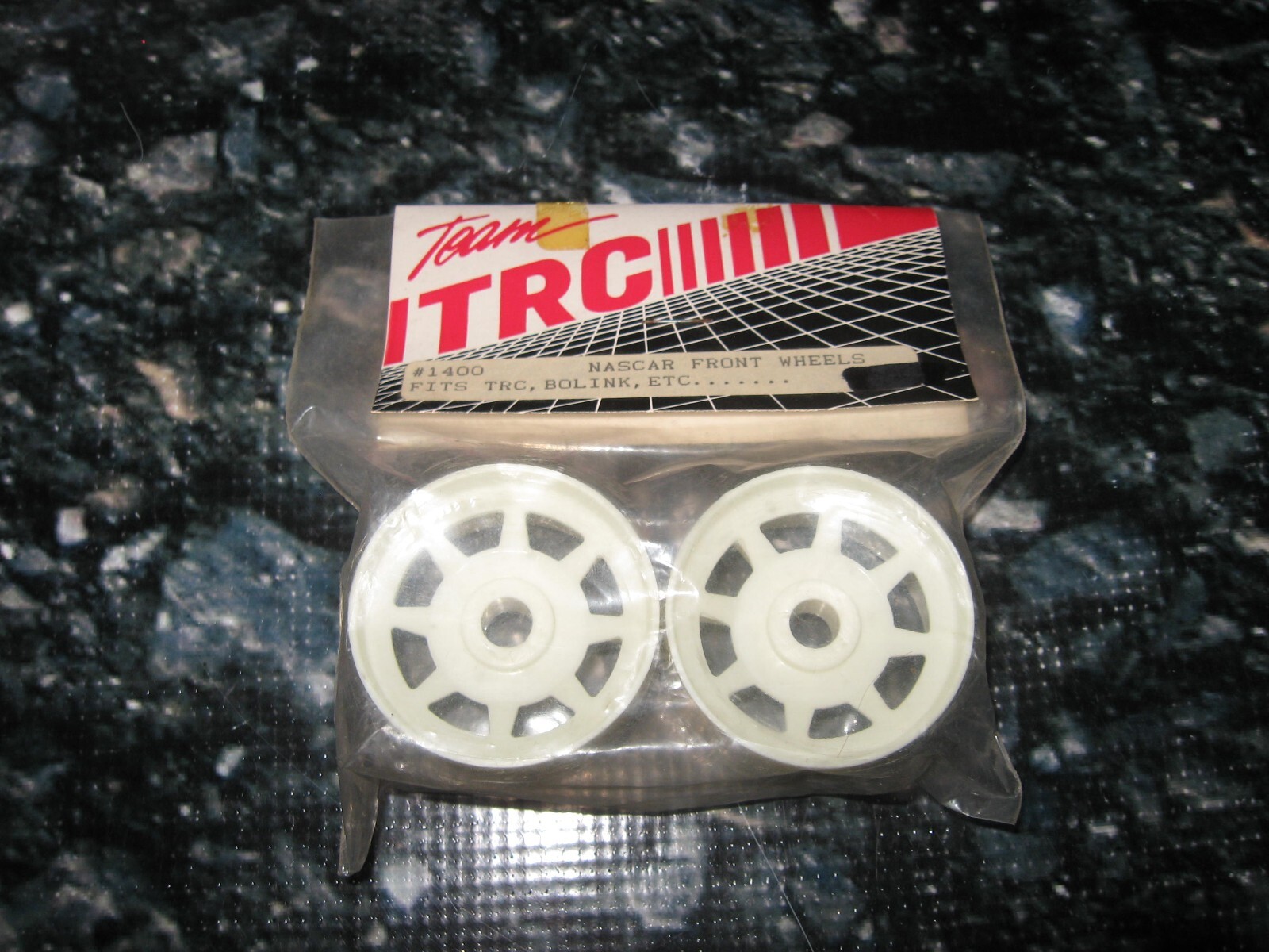 RC TRC Pan Car Front Wheels Plastic White (2) 1400