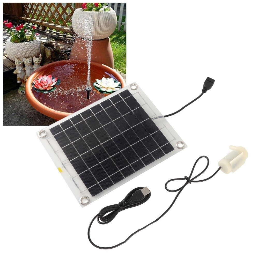 10W 12V Double-Sided Transparent Solar Water Pump Solar Fountain Bird Bath Pump
