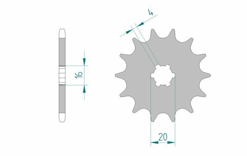 36050 - Standard Steel Sprocket 30200 520 Compatible with Yamaha YZ 125 125 1984-198