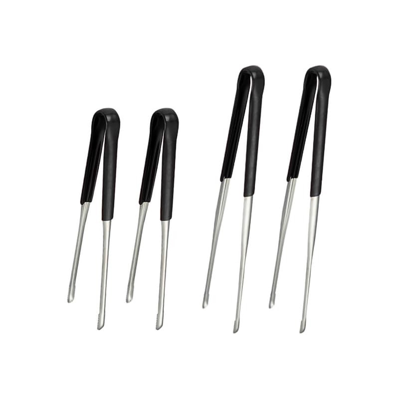 Jrsoul He 4Pcs Extra-Long Stainless Steel 11.5/13.5, 11.5/ 13.5Inch-Black