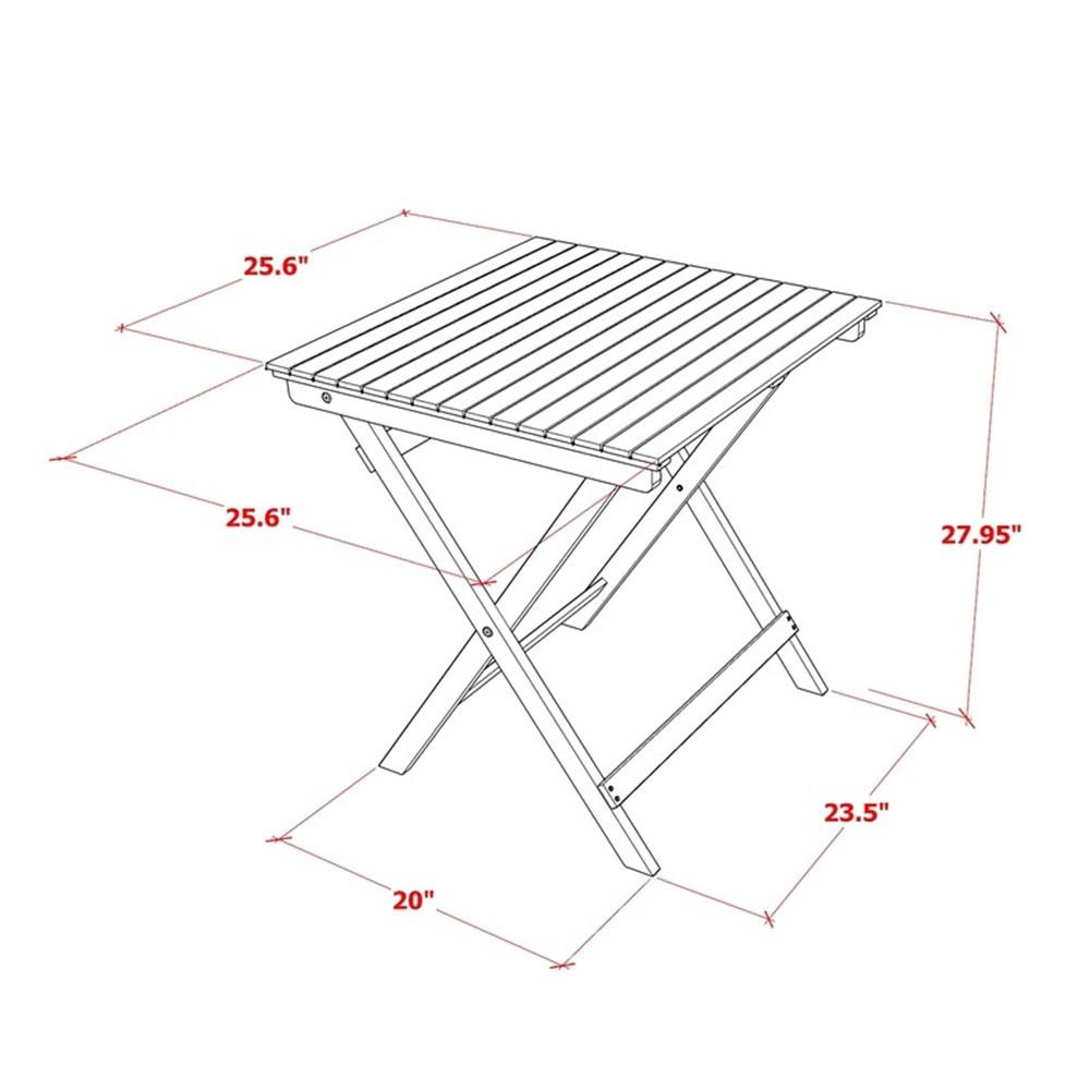 BSETQNA Selma Square Outdoor Table Made of Acacia Wood in Natural Oil finish