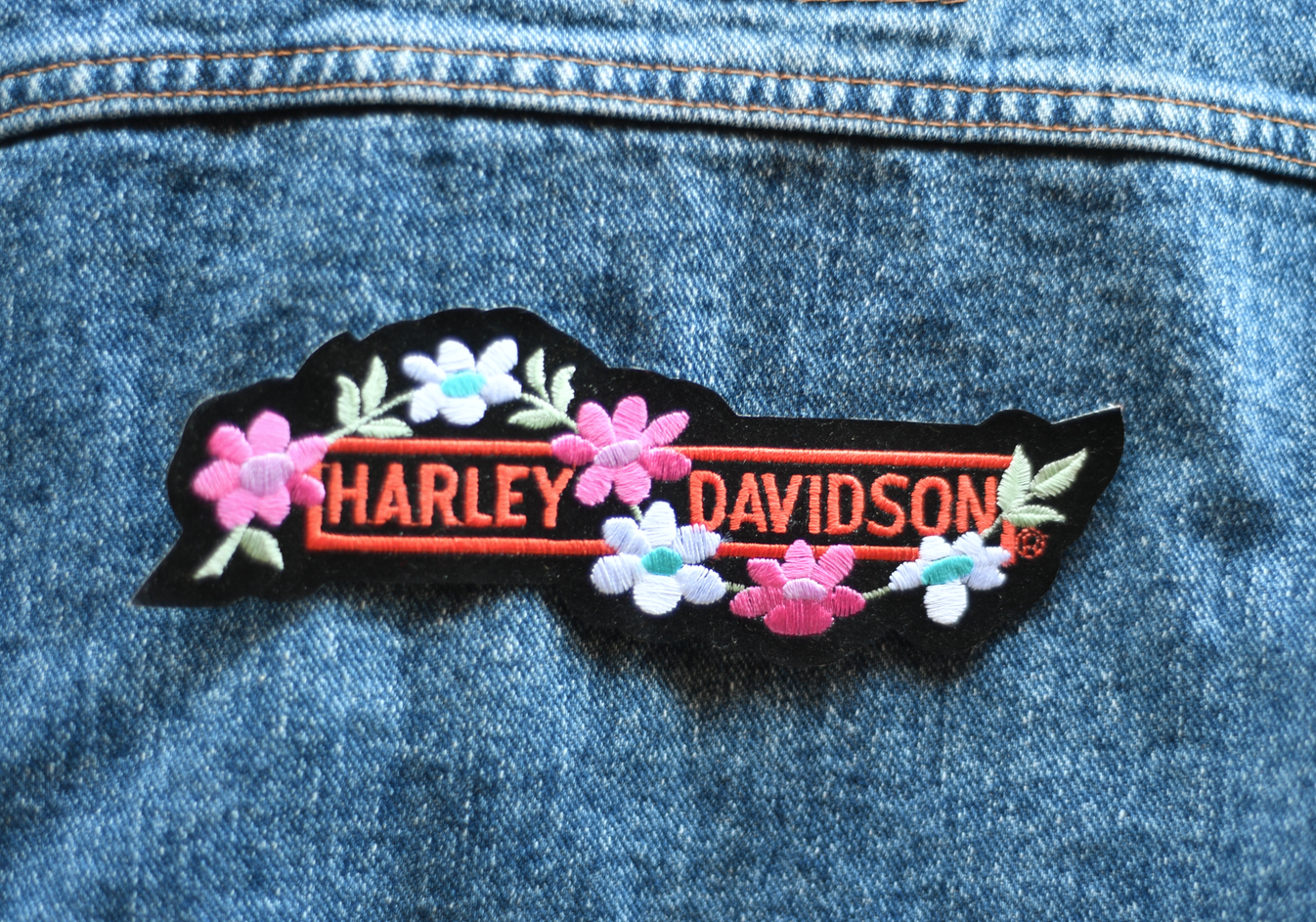 Harley Davidson Patch Sew or Iron Cycles moto Lady