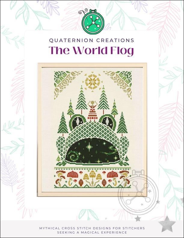 Quaternion Creations - World Frog - Cross Stitch Chart