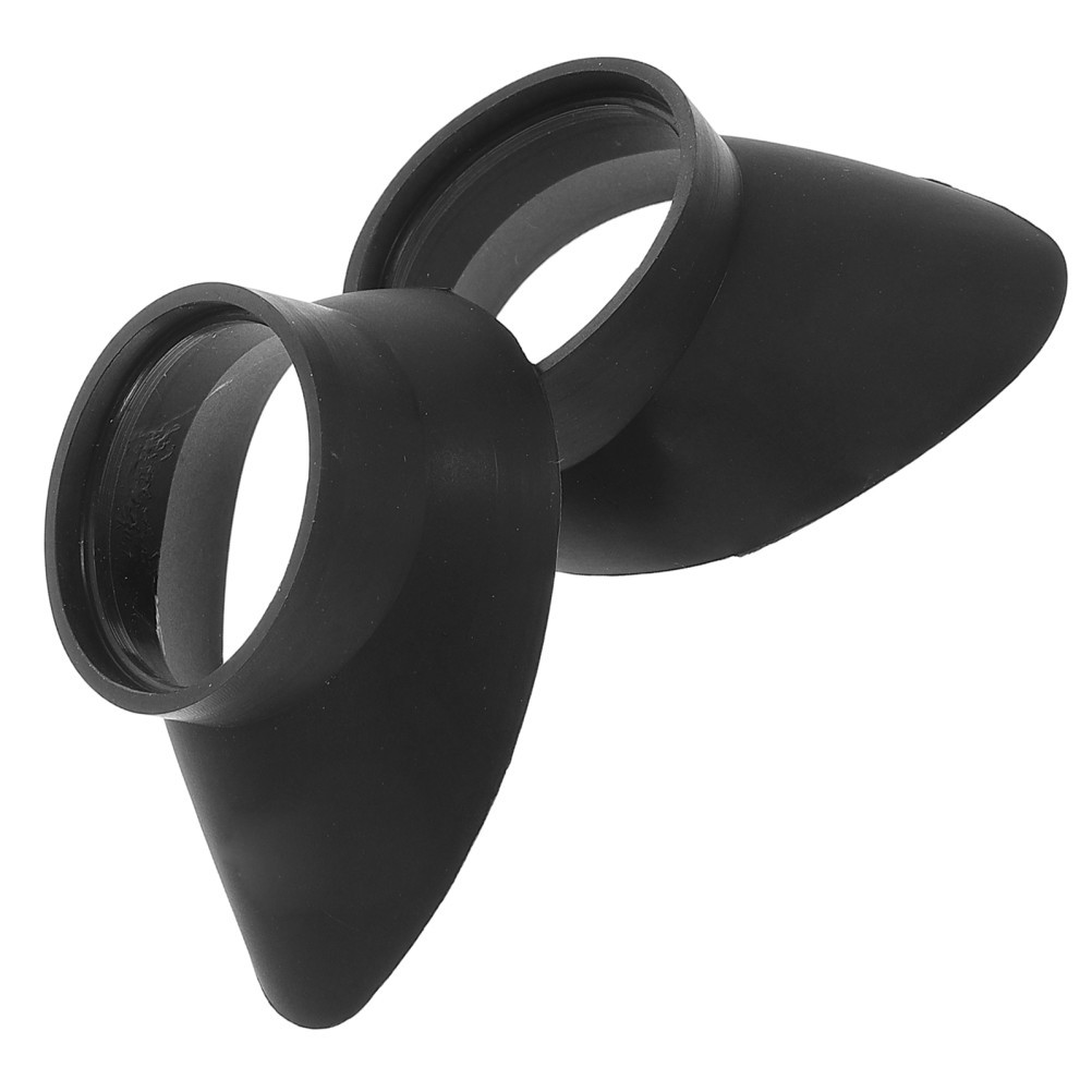 2Pcs Black Rubber Microscope Eyepiece Covers Durable Caps for Binoculars