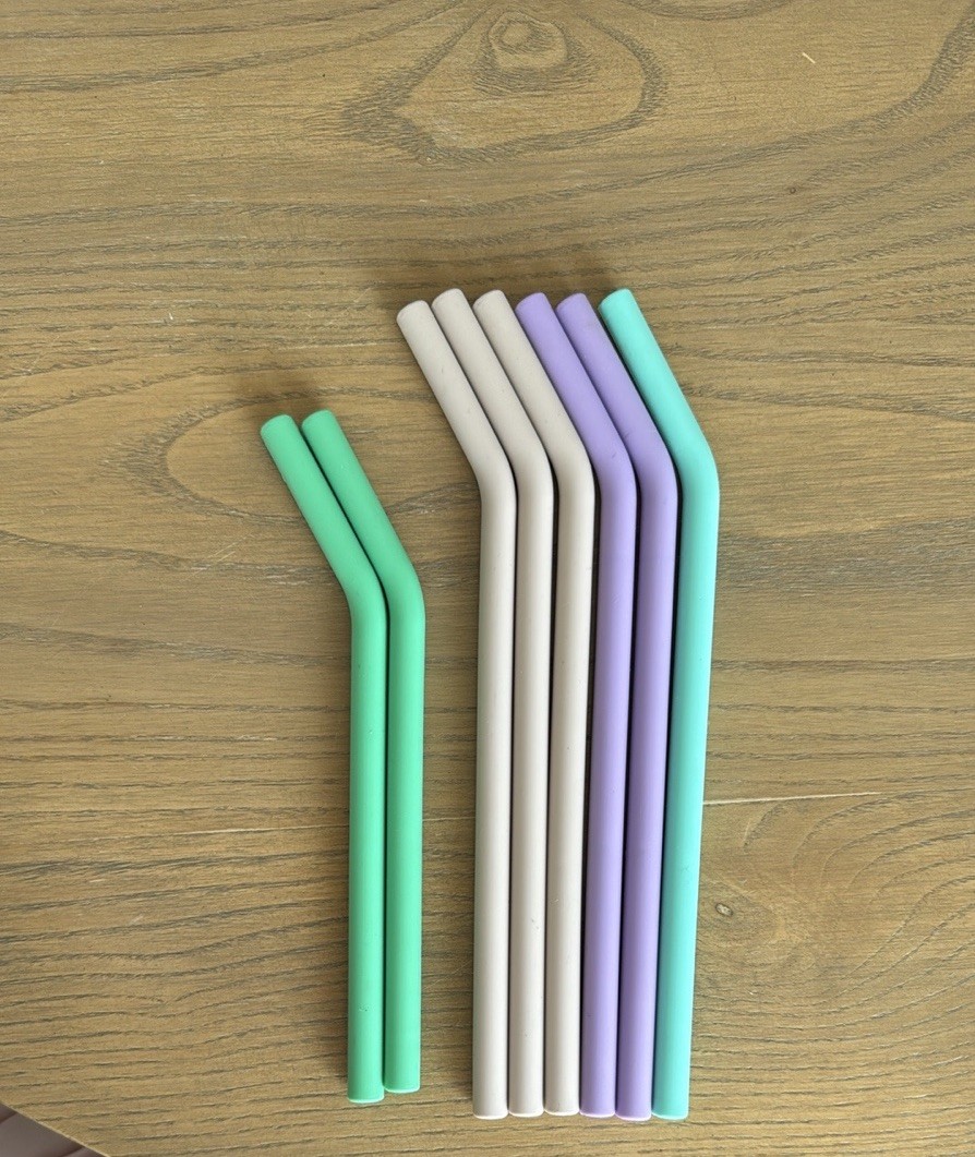 BKR Silicone Straws For Glass Water Bottles