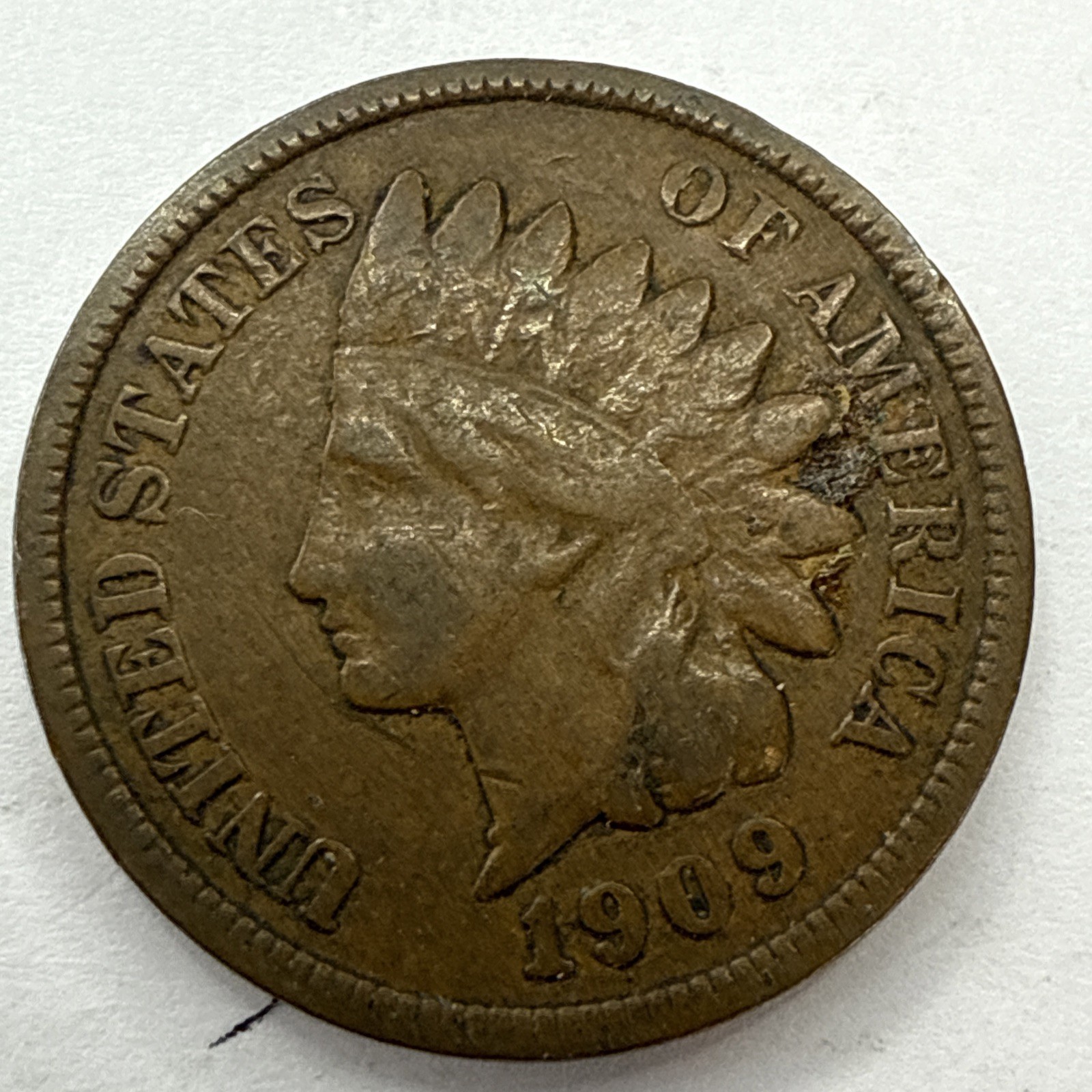 1909 Indian Head Cent Exact Coin Imaged #IND2090