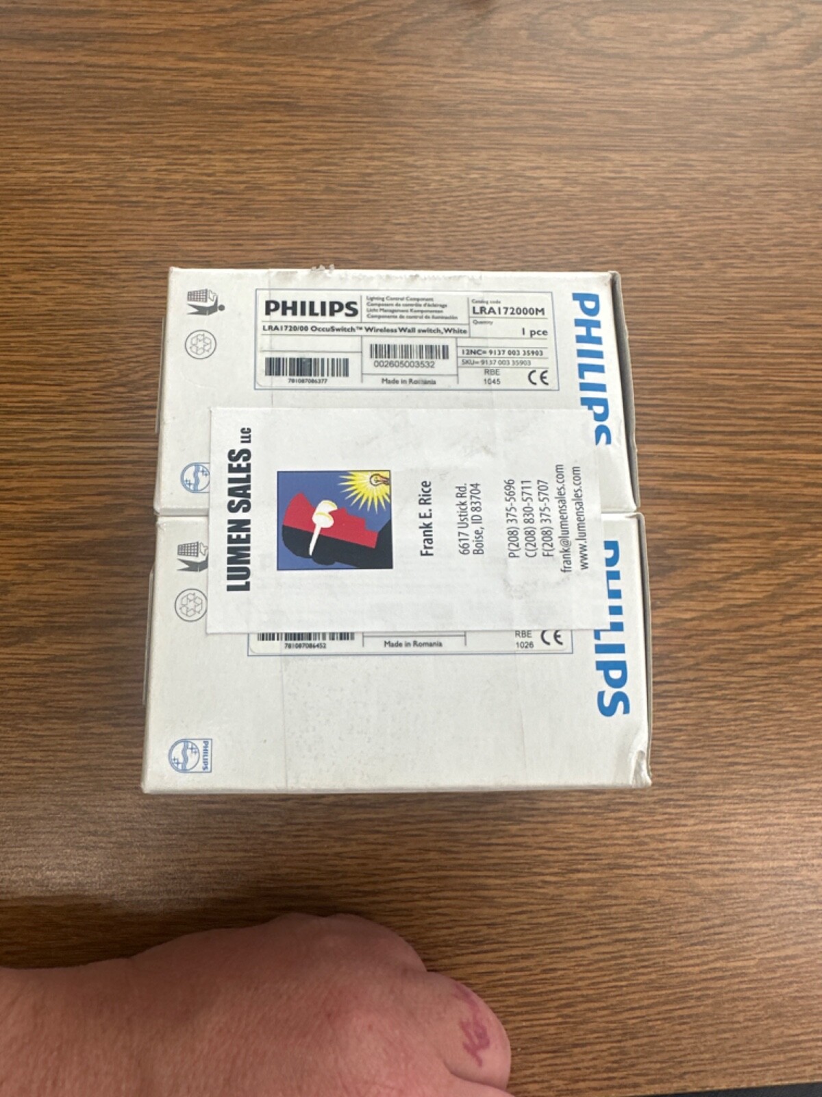 Philips OccuSwitch Wireless Vacancy Occupancy Ceiling Sensor + Wall Switch NEW