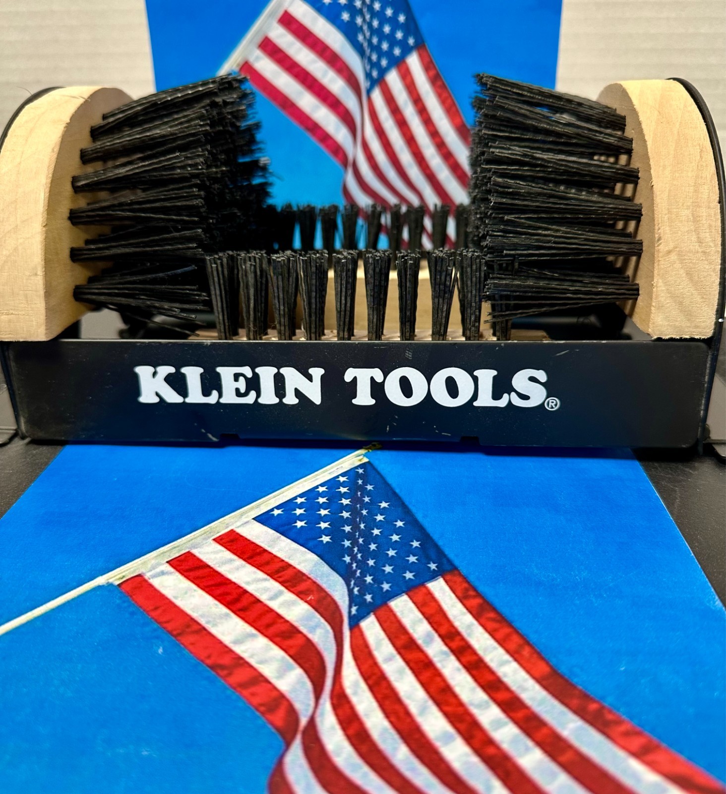 KLIEN BOOT BRUSH SCRUBBER METAL FRAME SHOE CLEANING TOOL WITH UPGRADED BRISTLES