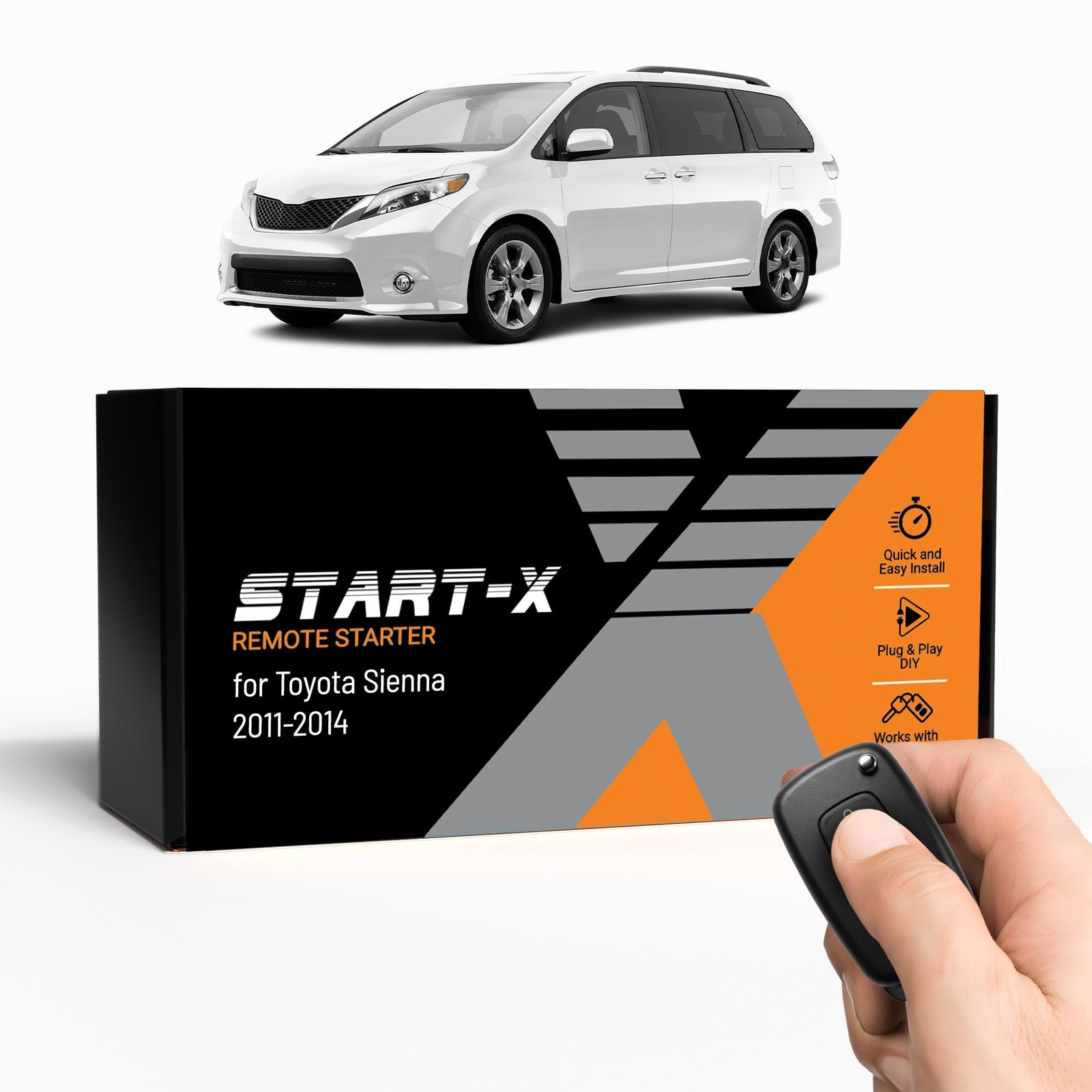 Start-X Remote Starter Kit for Toyota Sienna (2011, 2012, 2013, 2014) Vehicle...