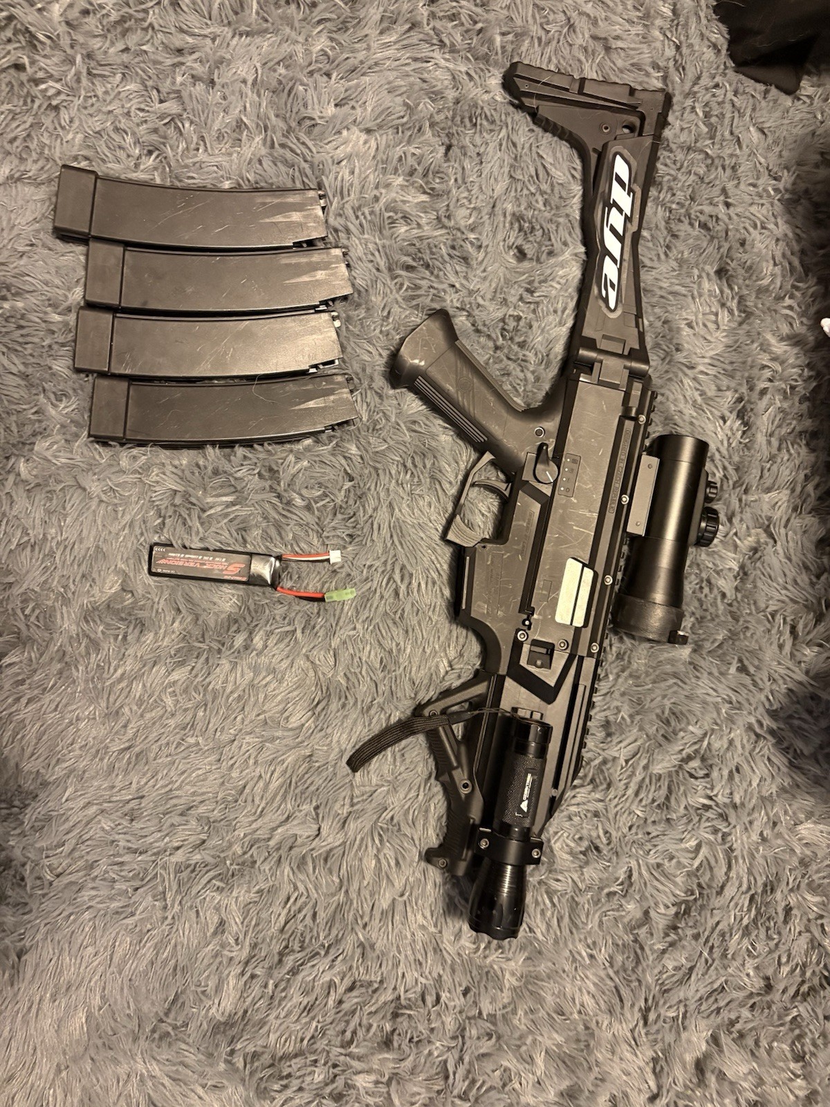 CZ Scorpion EVO 3 A1 Electric Airsoft Rifle Optic Tactical Stock 4 Mags Battery