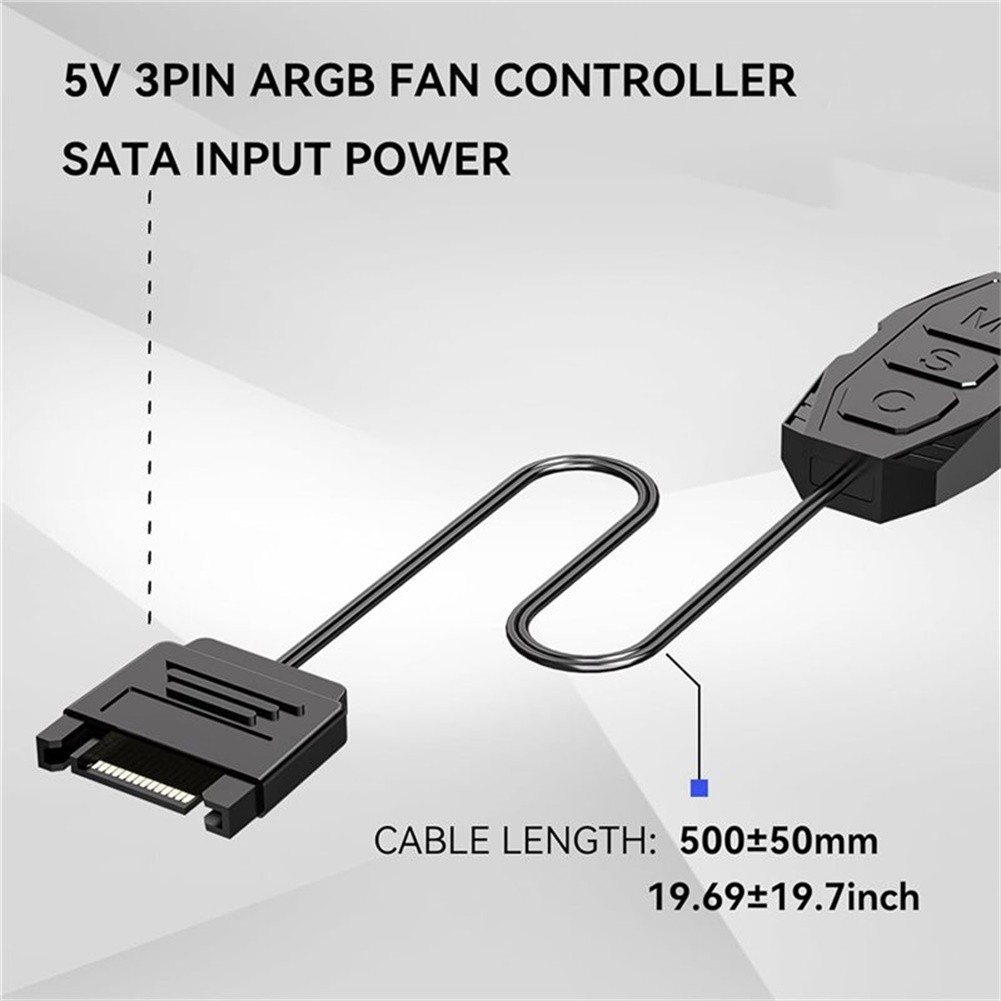 ARGB Controller with Remote 5V 3-Pin RGB Lighting Control for PC Build