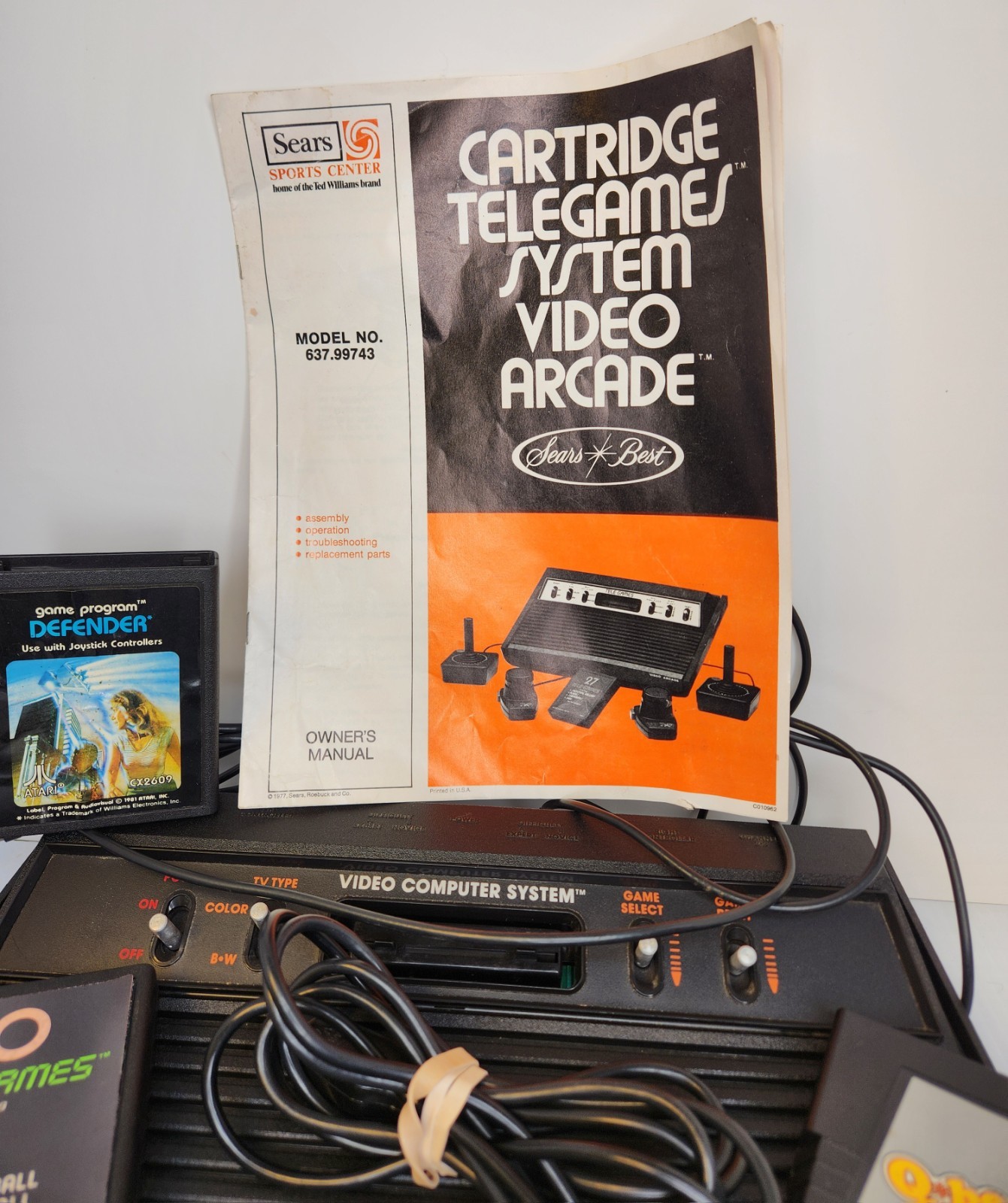 Atari CX-2600 TESTED DARTH VADER 4 Switch Console with 2 PADDLES and 3 Games