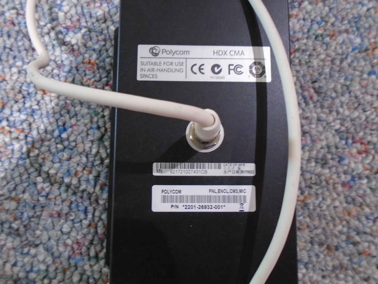 Polycom 2201-26932-001 HDX CMA Ceiling Microphone WHITE