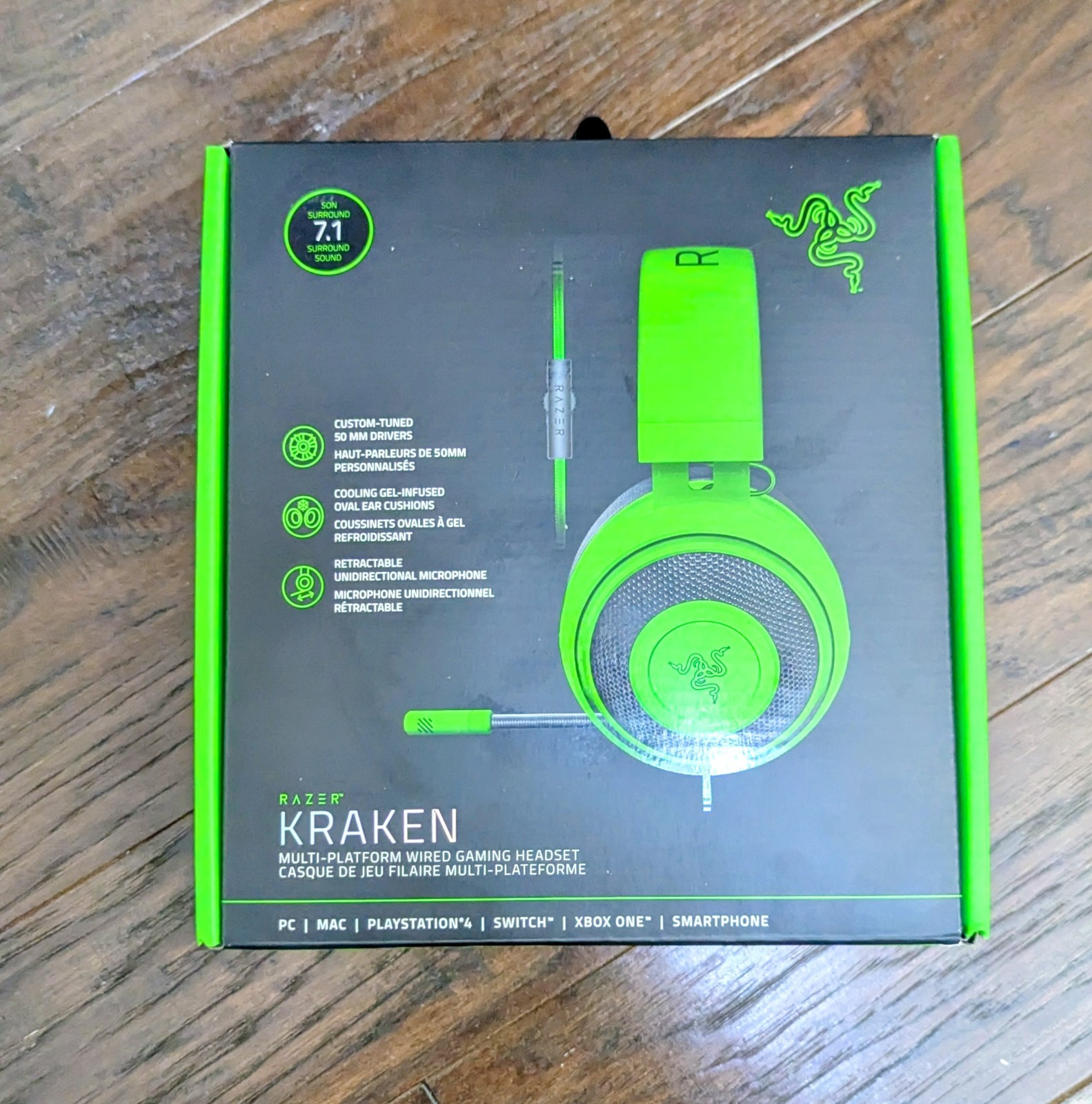 Razer Kraken Multi-Platform Wired Gaming Headset Green 7.1 Surround Sound
