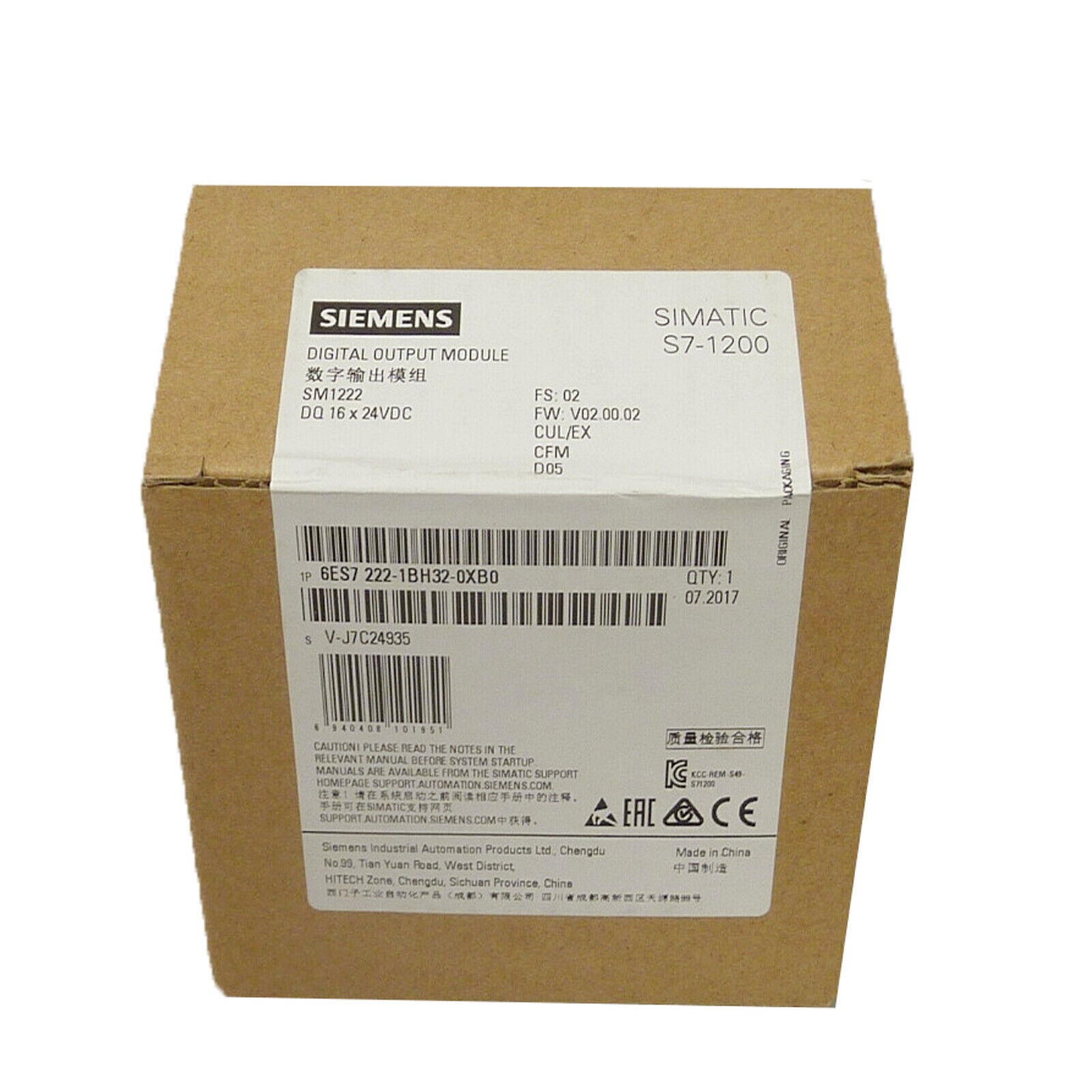 Siemens 6ES7222-1BH32-0XB0 Controller Unit New in box